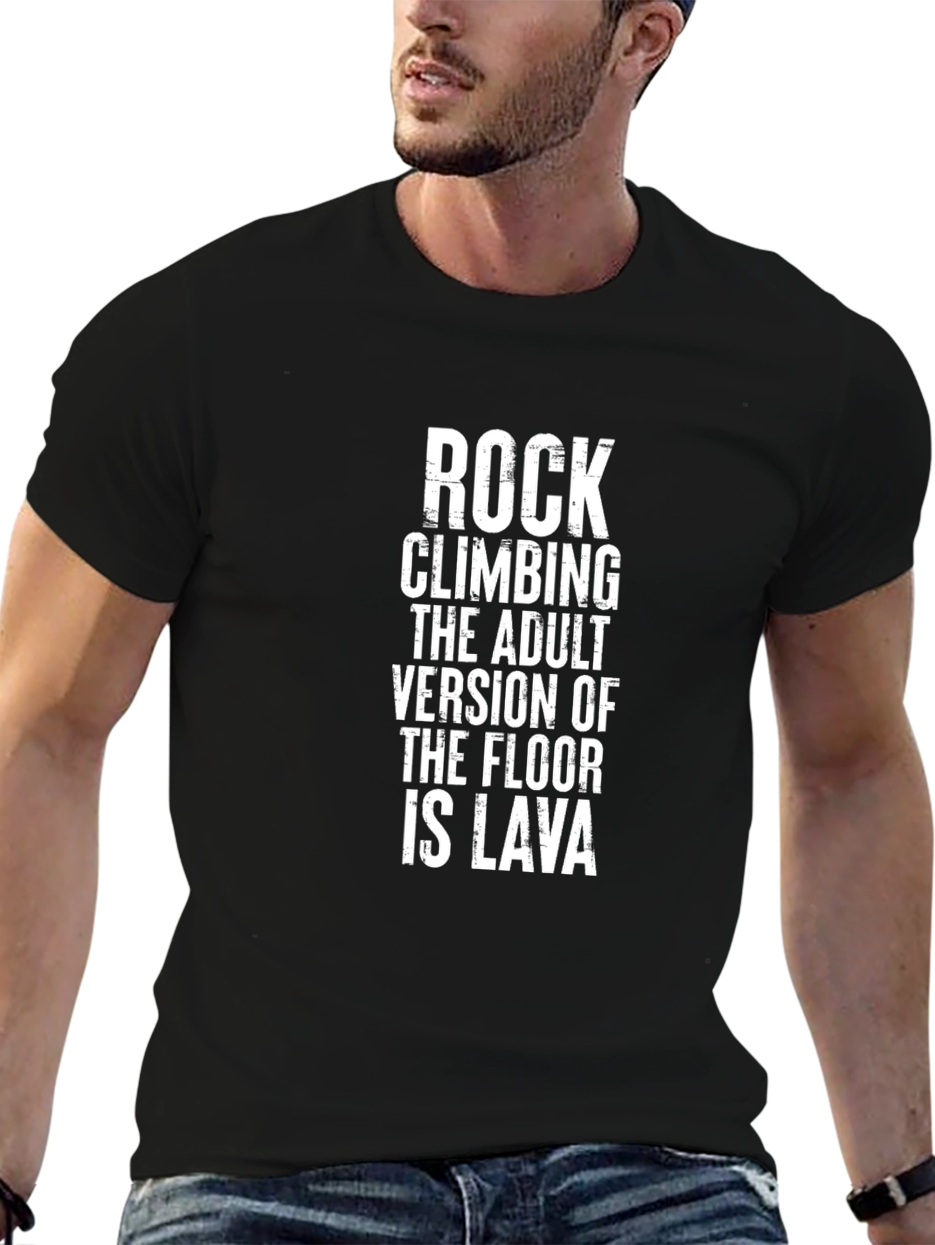 Rock Climbing Adult Version T-Shirt