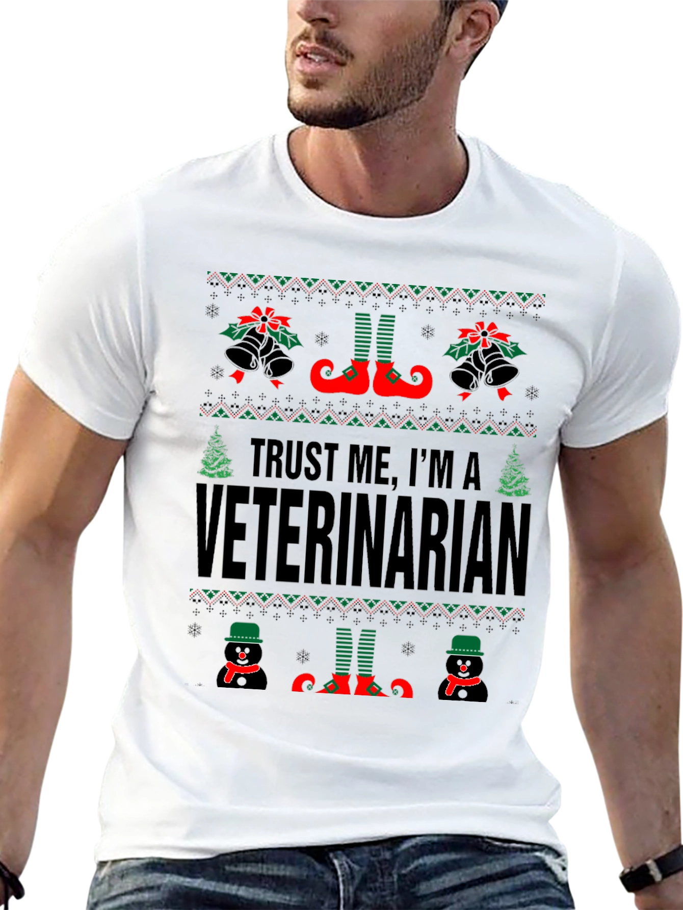 Trust Me Im A Veterinarian Christmas T-Shirt