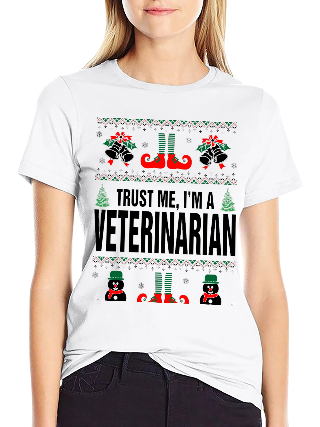 Trust Me Im A Veterinarian Christmas T-Shirt