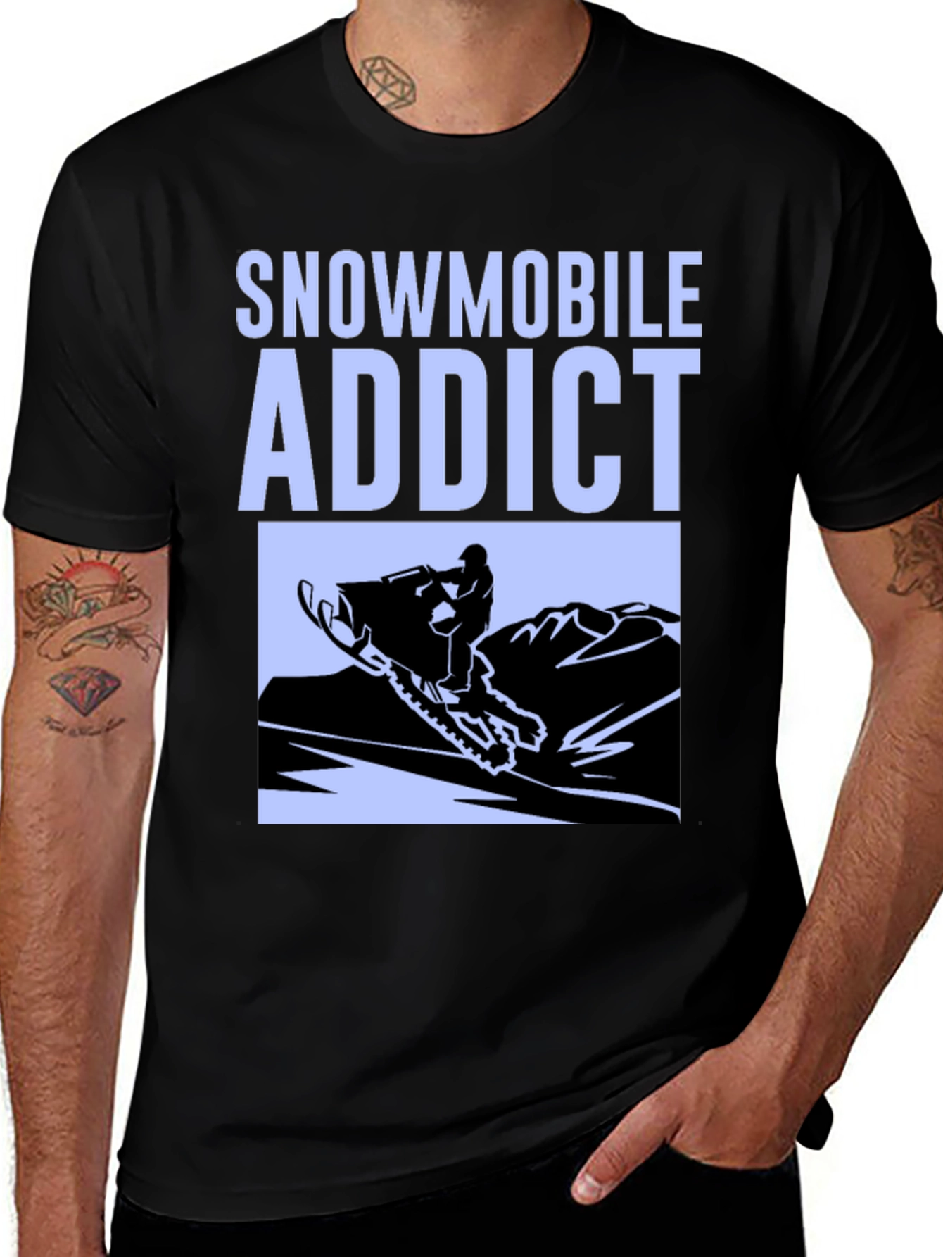 Snowmobile Addict Graphic Tee
