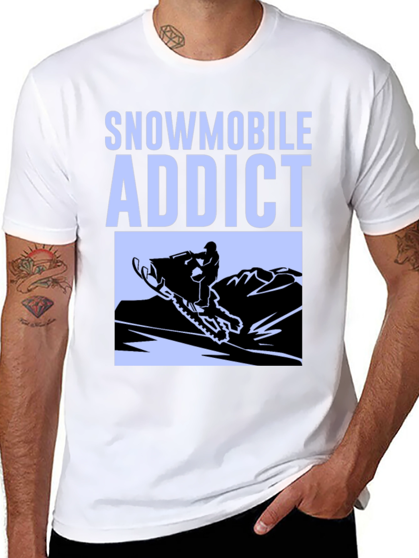 Snowmobile Addict Graphic Tee