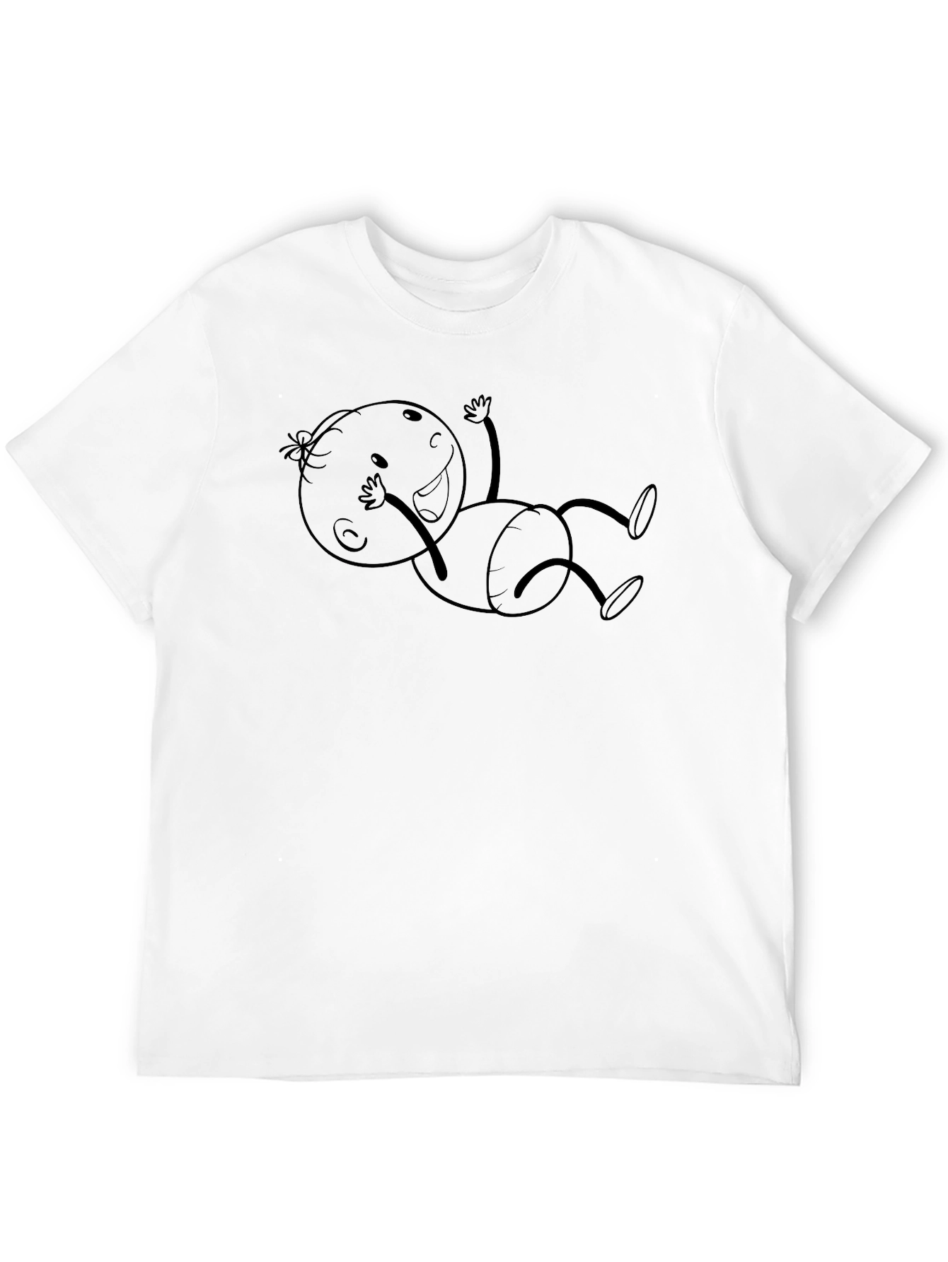 Smiling Baby Graphic Black T-Shirt