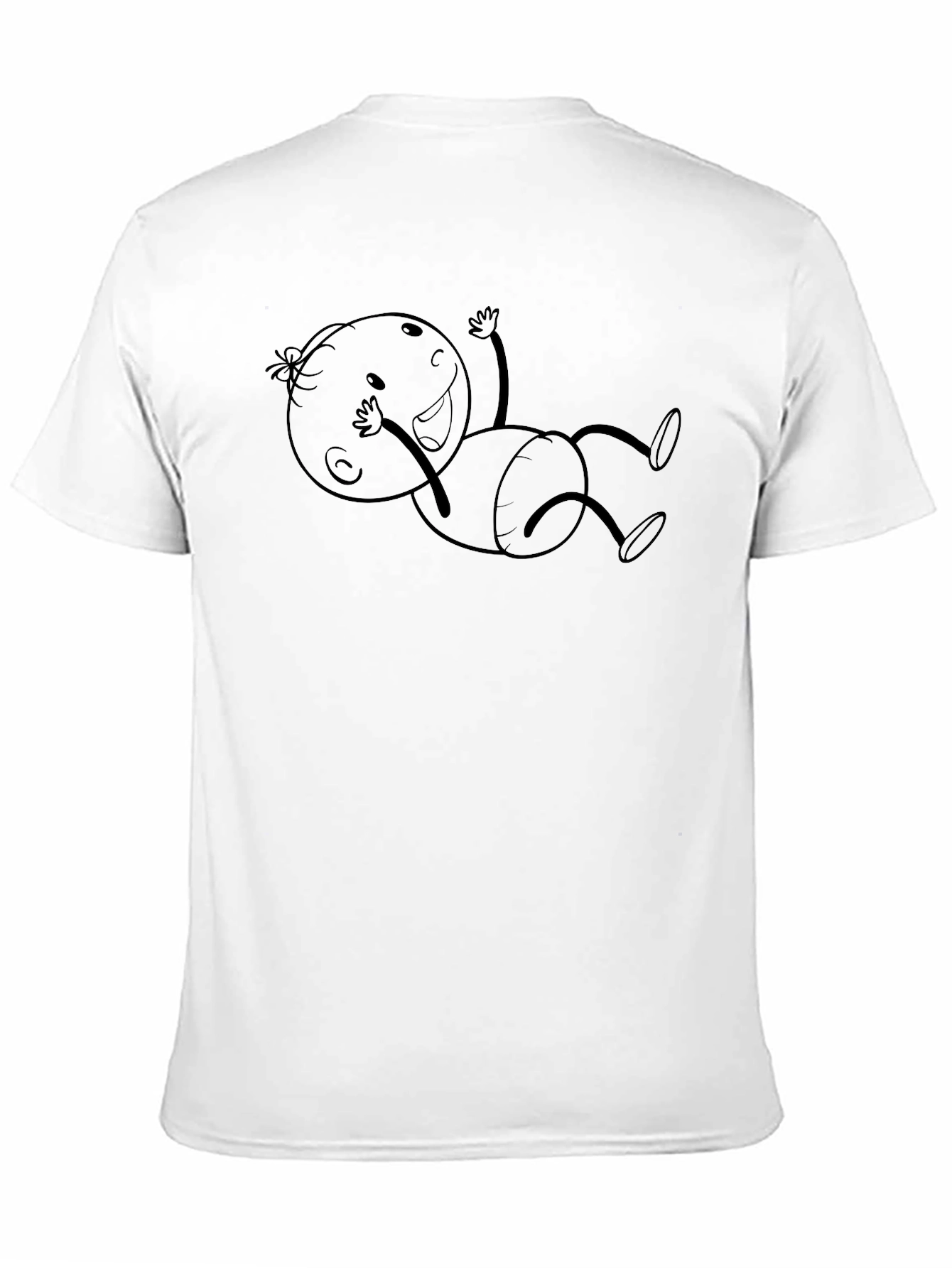 Smiling Baby Graphic Black T-Shirt