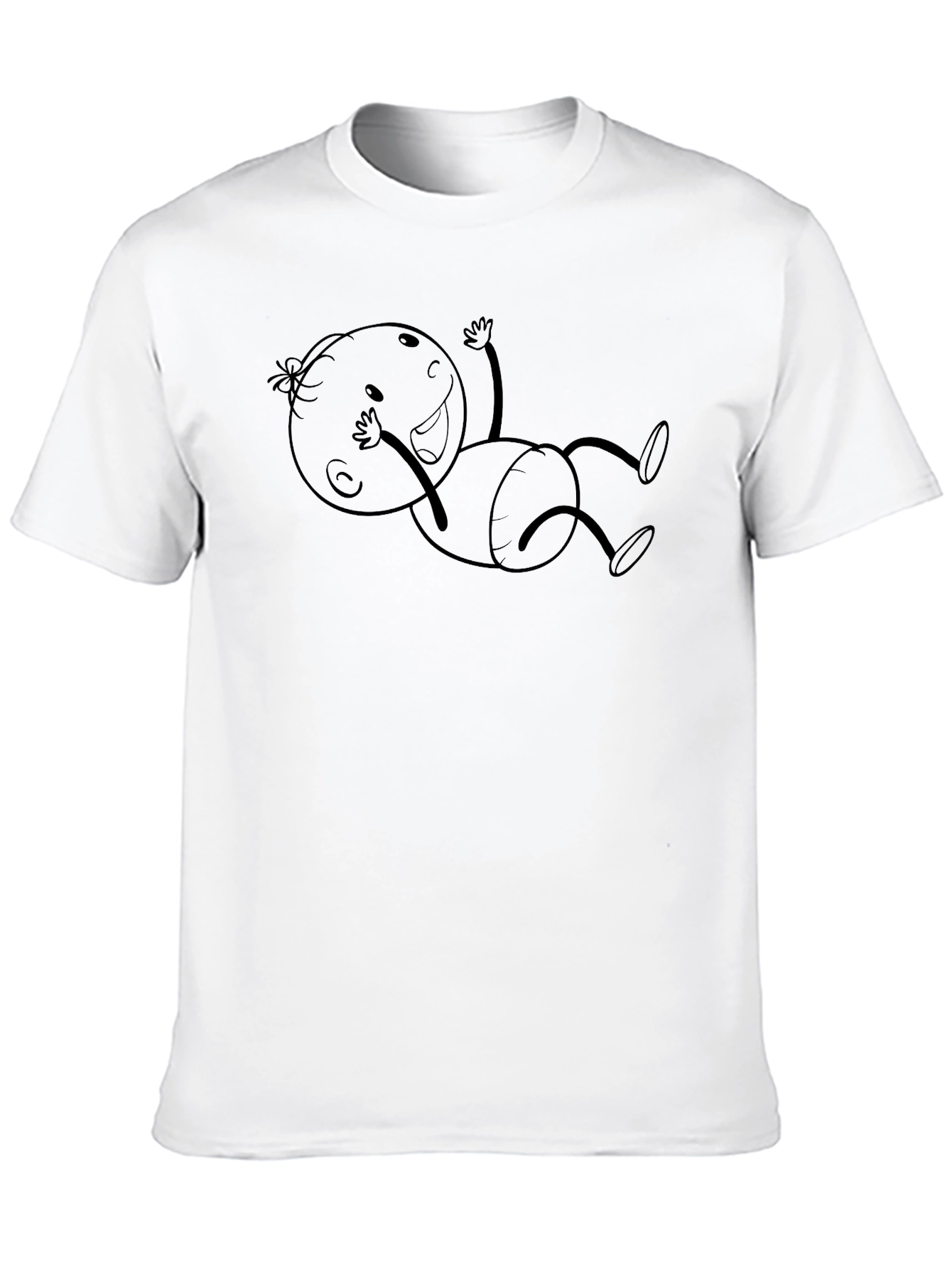 Smiling Baby Graphic Black T-Shirt