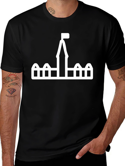 Castle Graphic Tee - Black Cotton T-Shirt