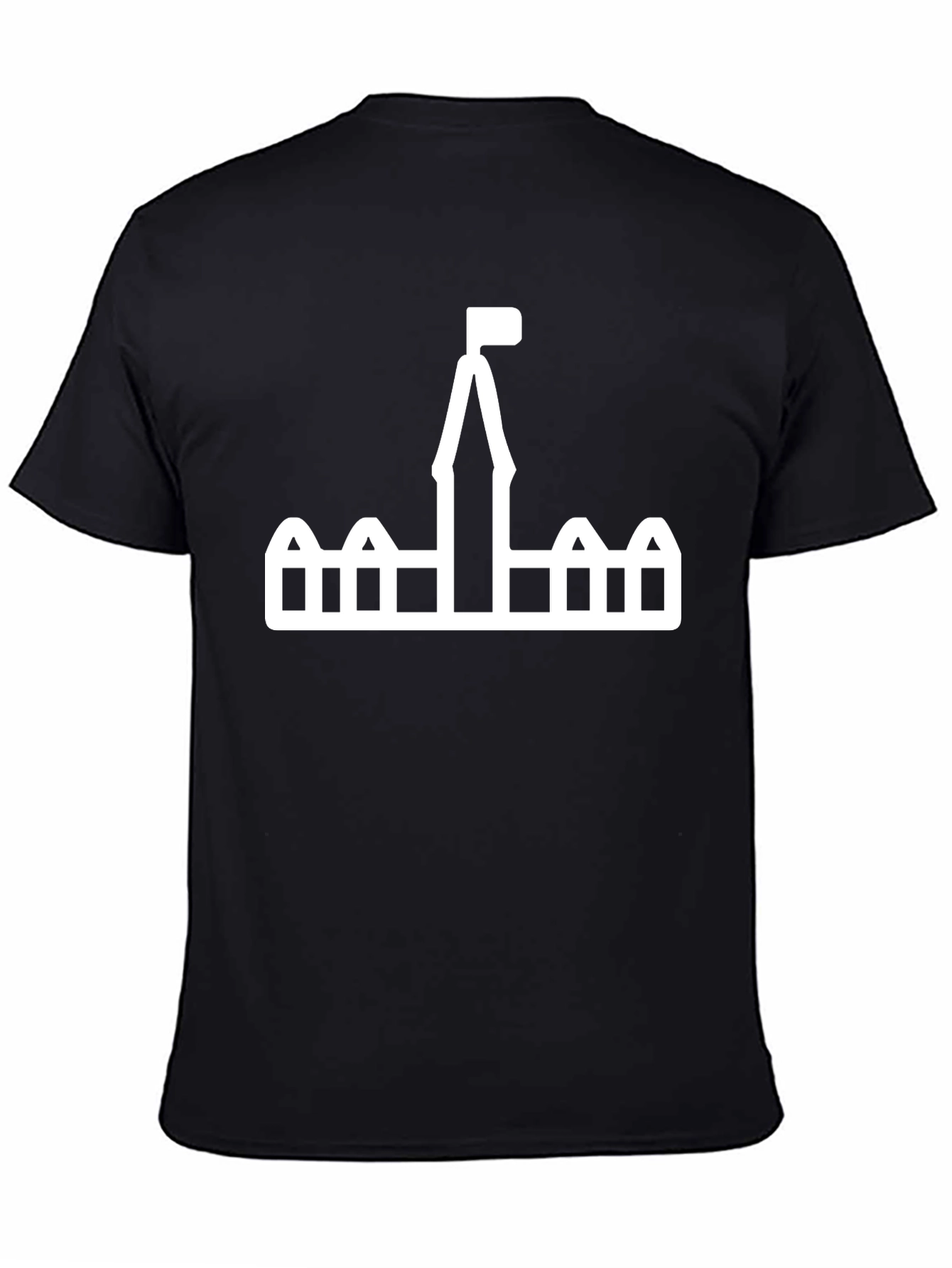 Castle Graphic Tee - Black Cotton T-Shirt