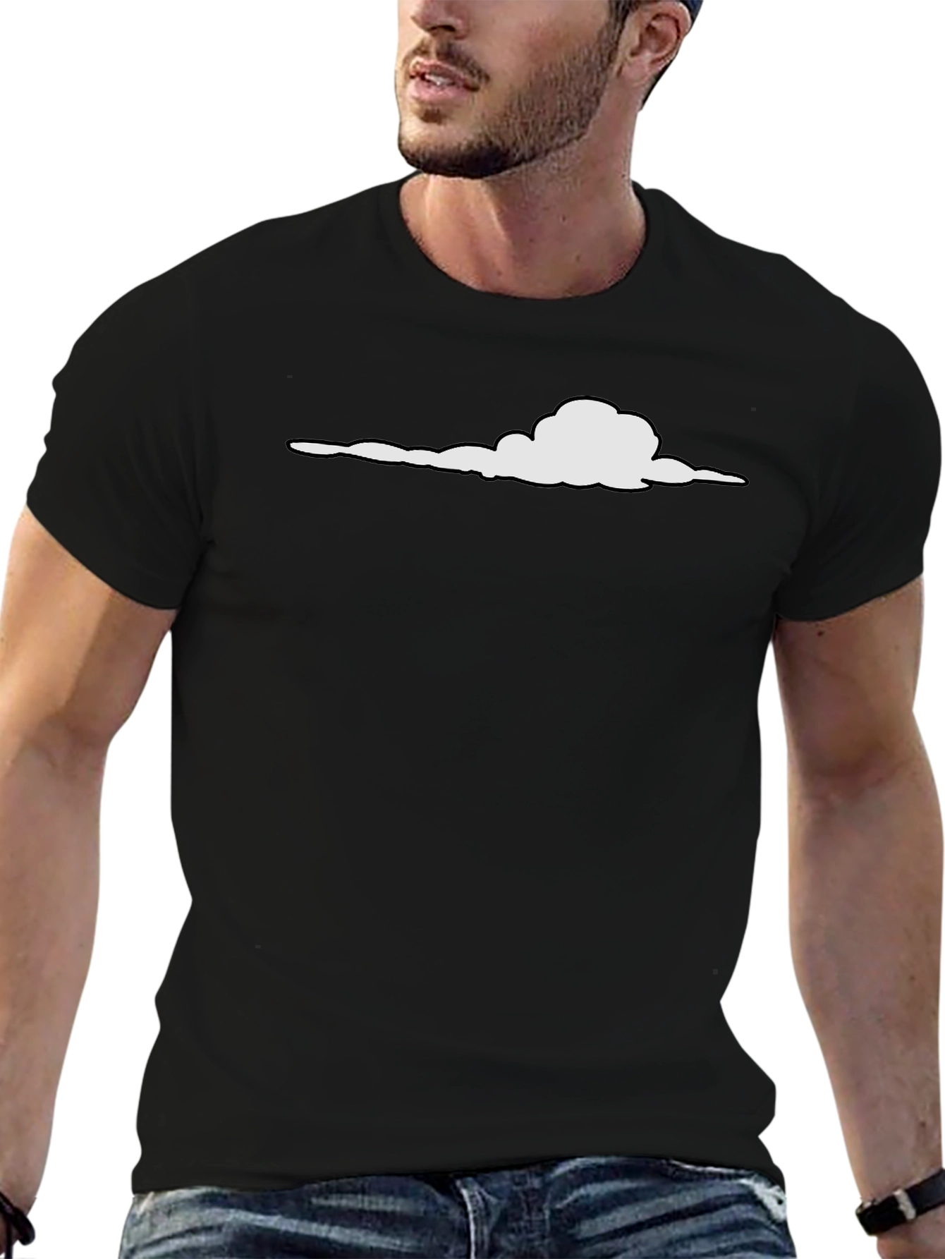 Black Cloud Graphic Tee - Casual Comfort