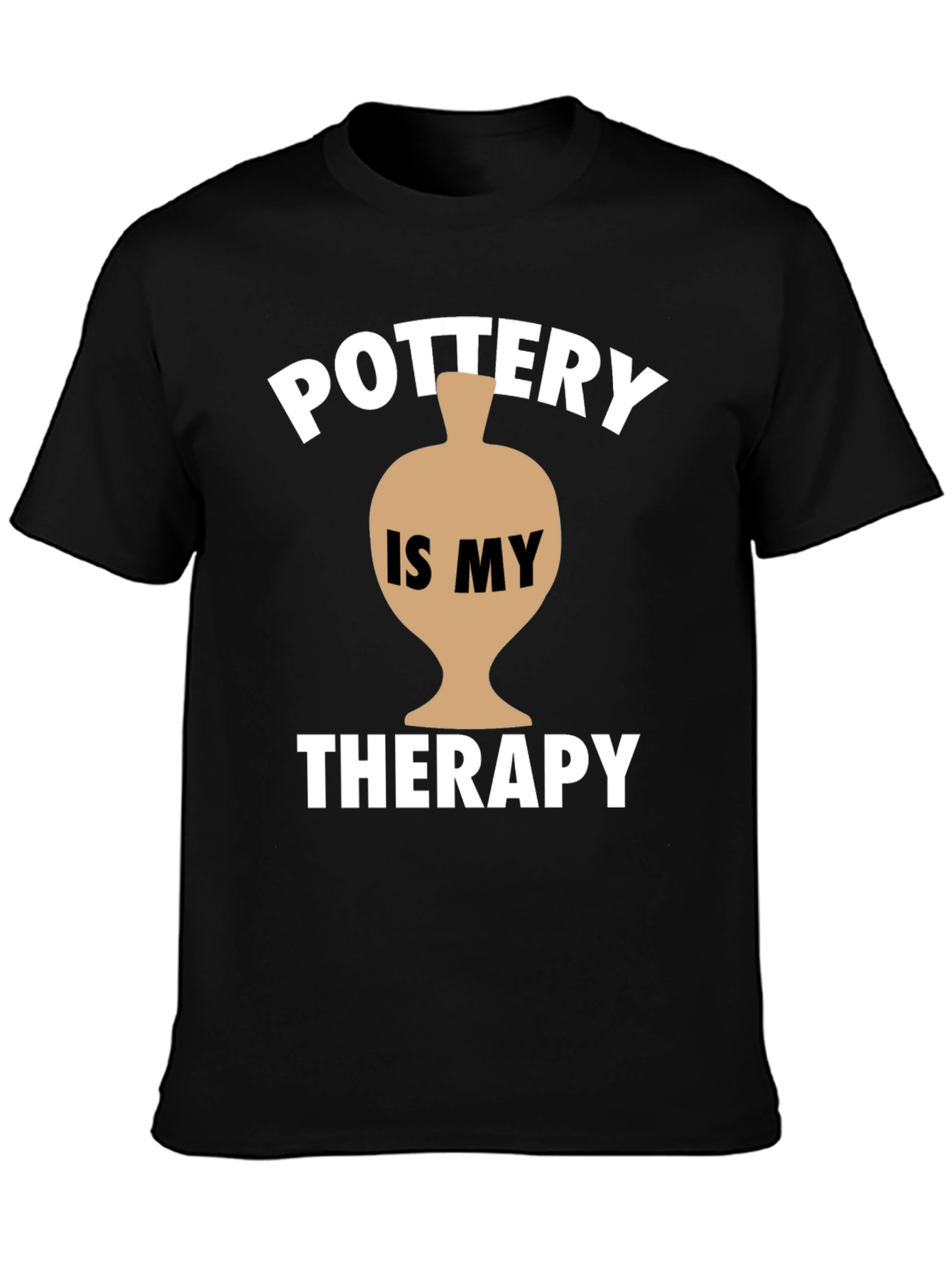 Pottery is My Therapy T-Shirt - Black
