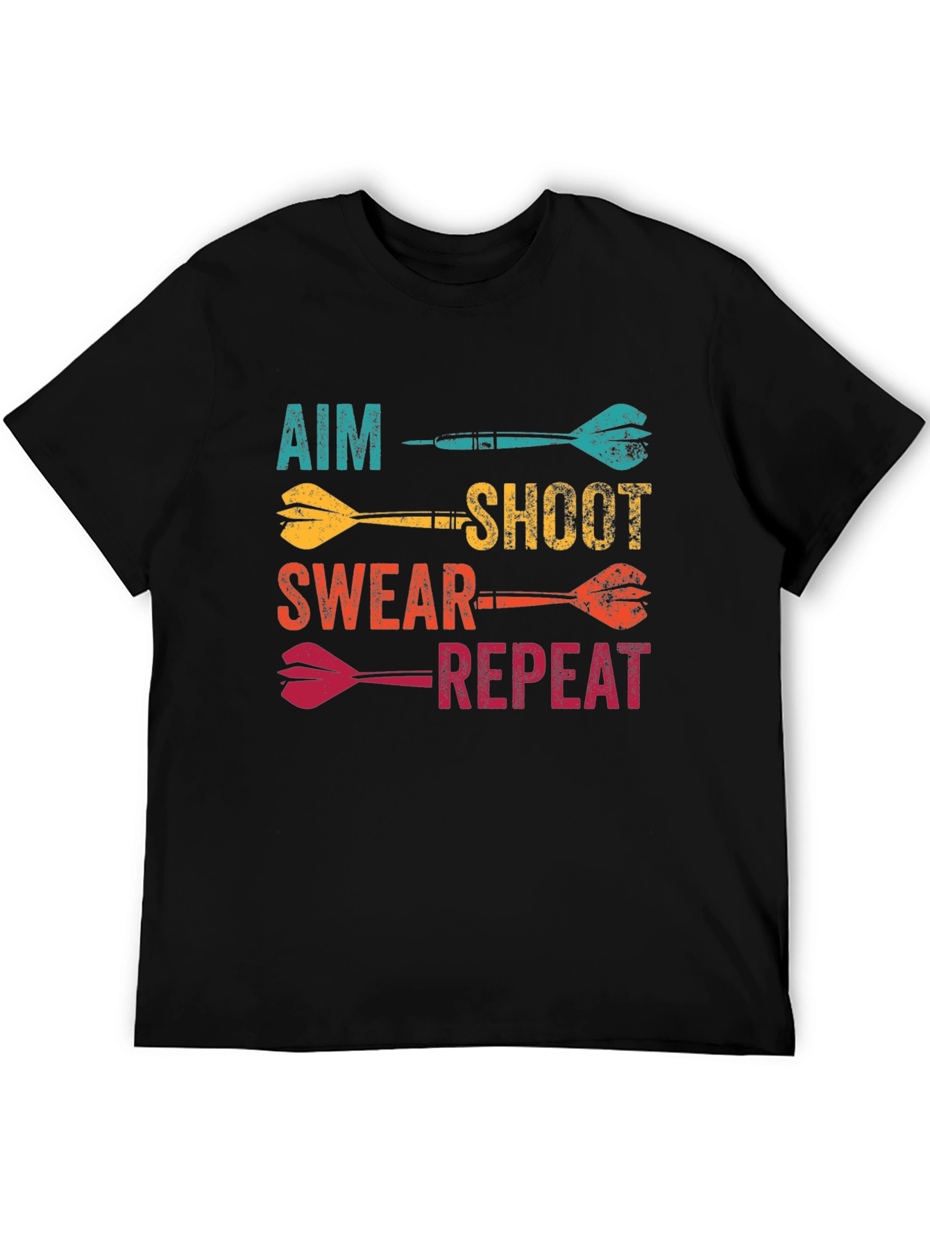 Aim Shoot Swear Repeat Dart T-Shirt