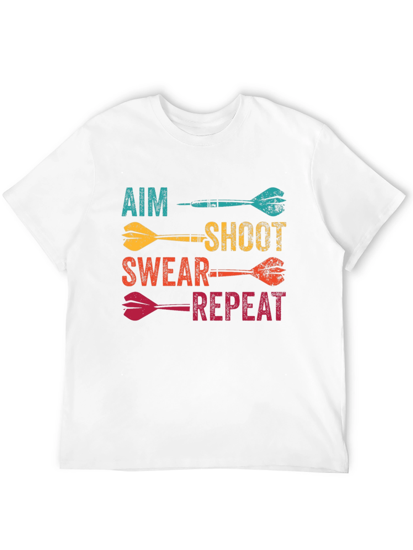 Aim Shoot Swear Repeat Dart T-Shirt