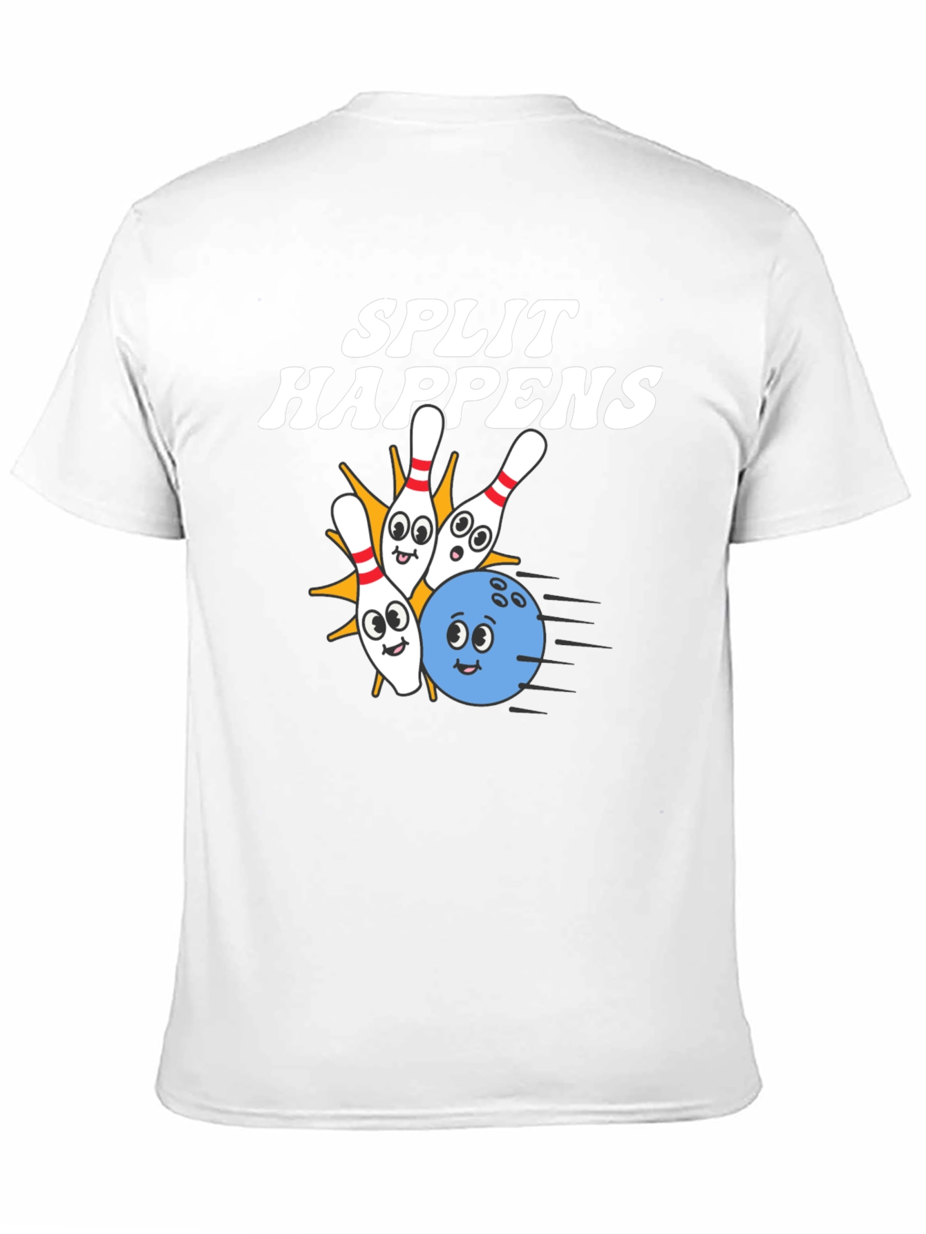 Split Happens Bowling T-Shirt - Strike a Funny Pose!