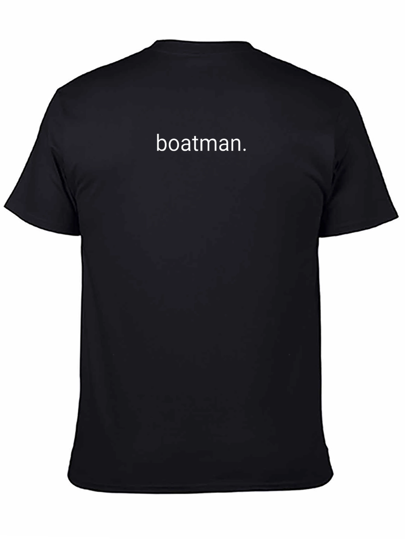 Boatman. Graphic Tee - Black Cotton T-Shirt