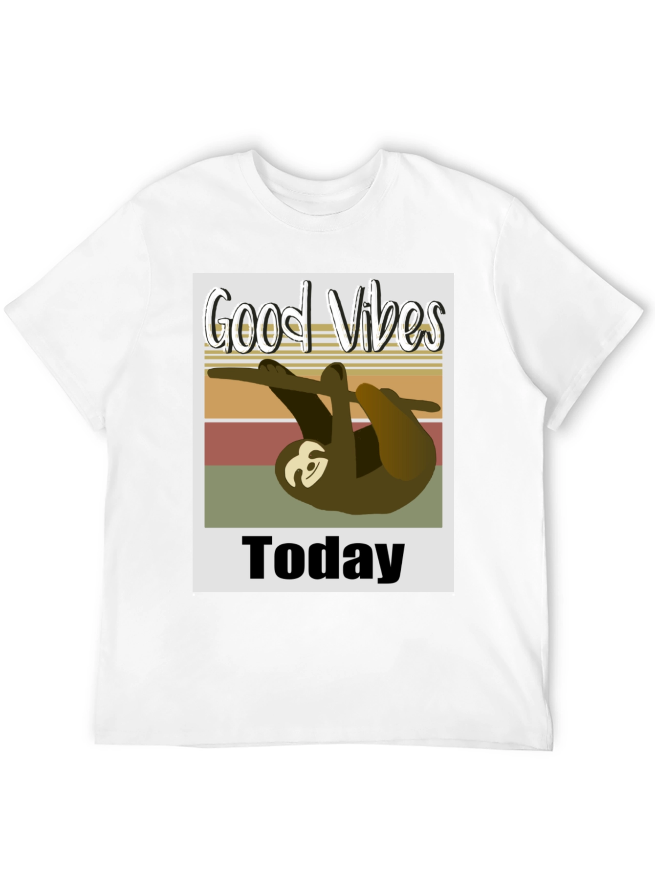 Good Vibes Sloth Graphic Tee - Black