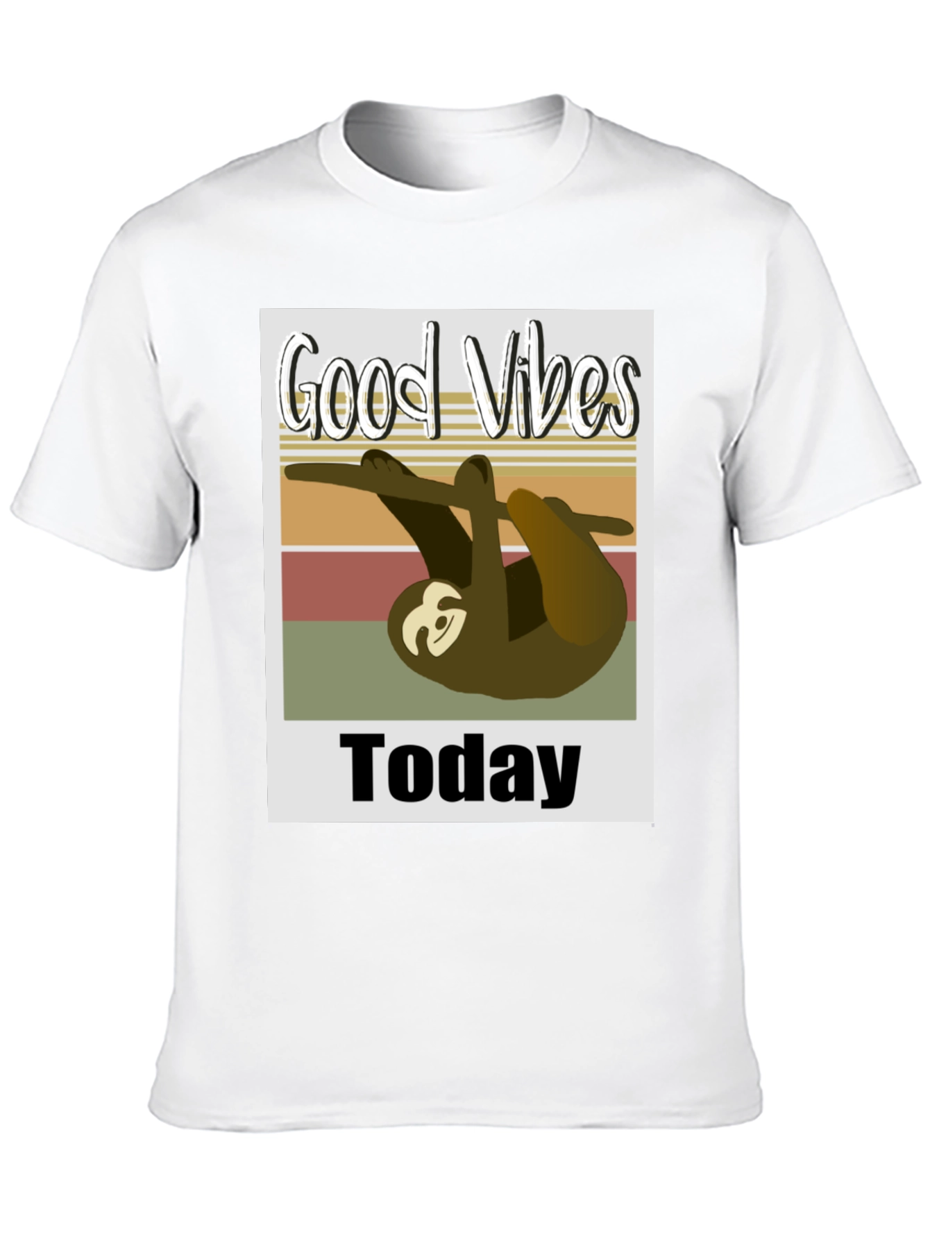 Good Vibes Sloth Graphic Tee - Black