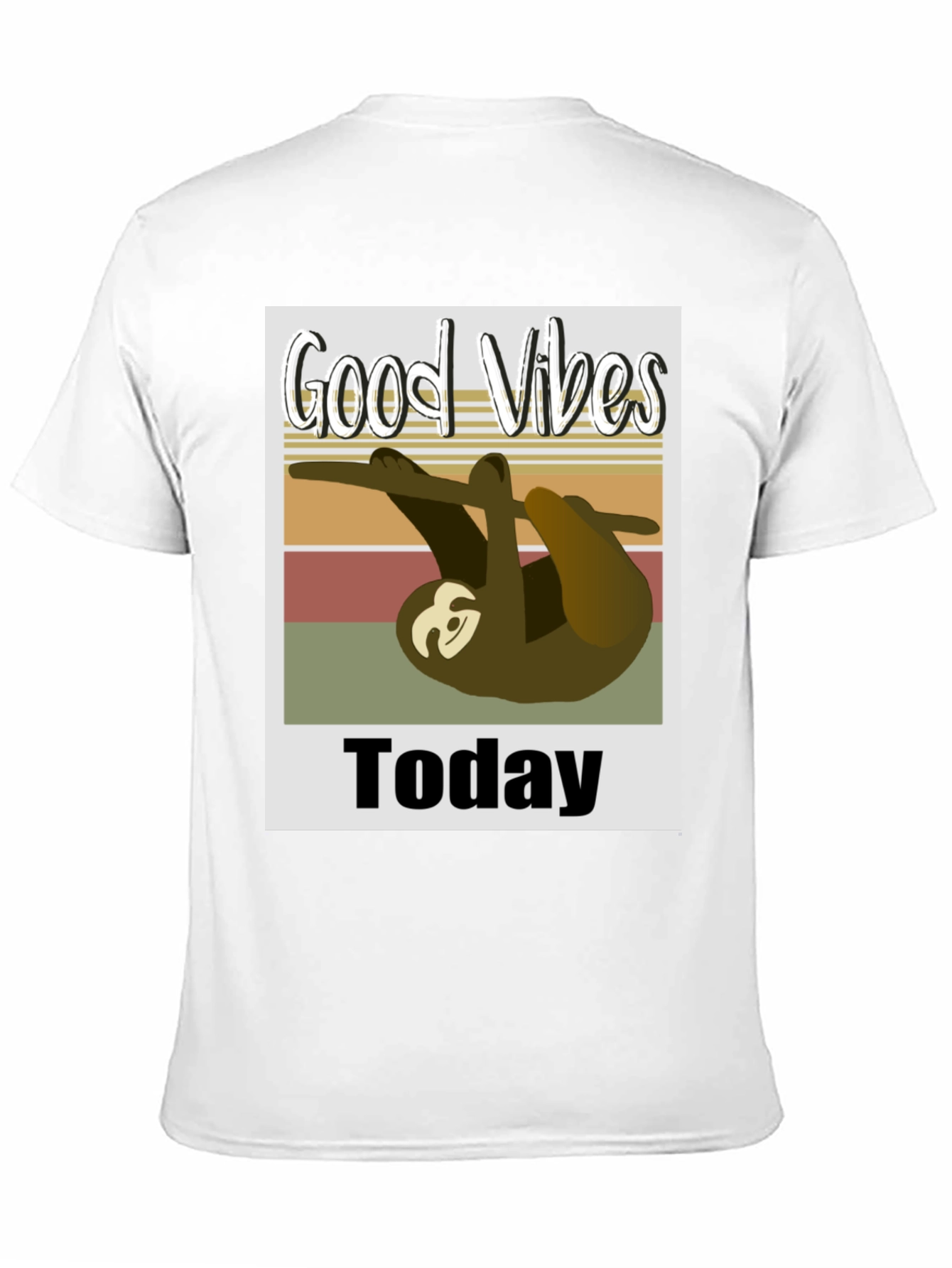 Good Vibes Sloth Graphic Tee - Black