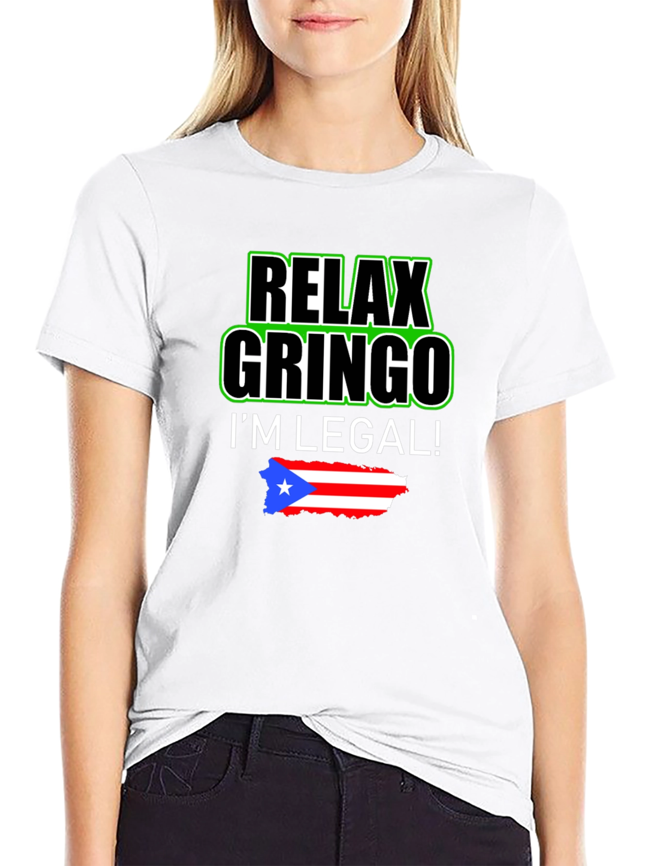Relax Gringo Im Legal T-Shirt - Puerto Rico Pride