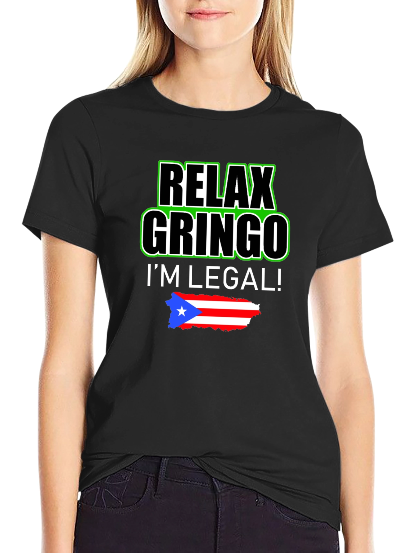 Relax Gringo Im Legal T-Shirt - Puerto Rico Pride