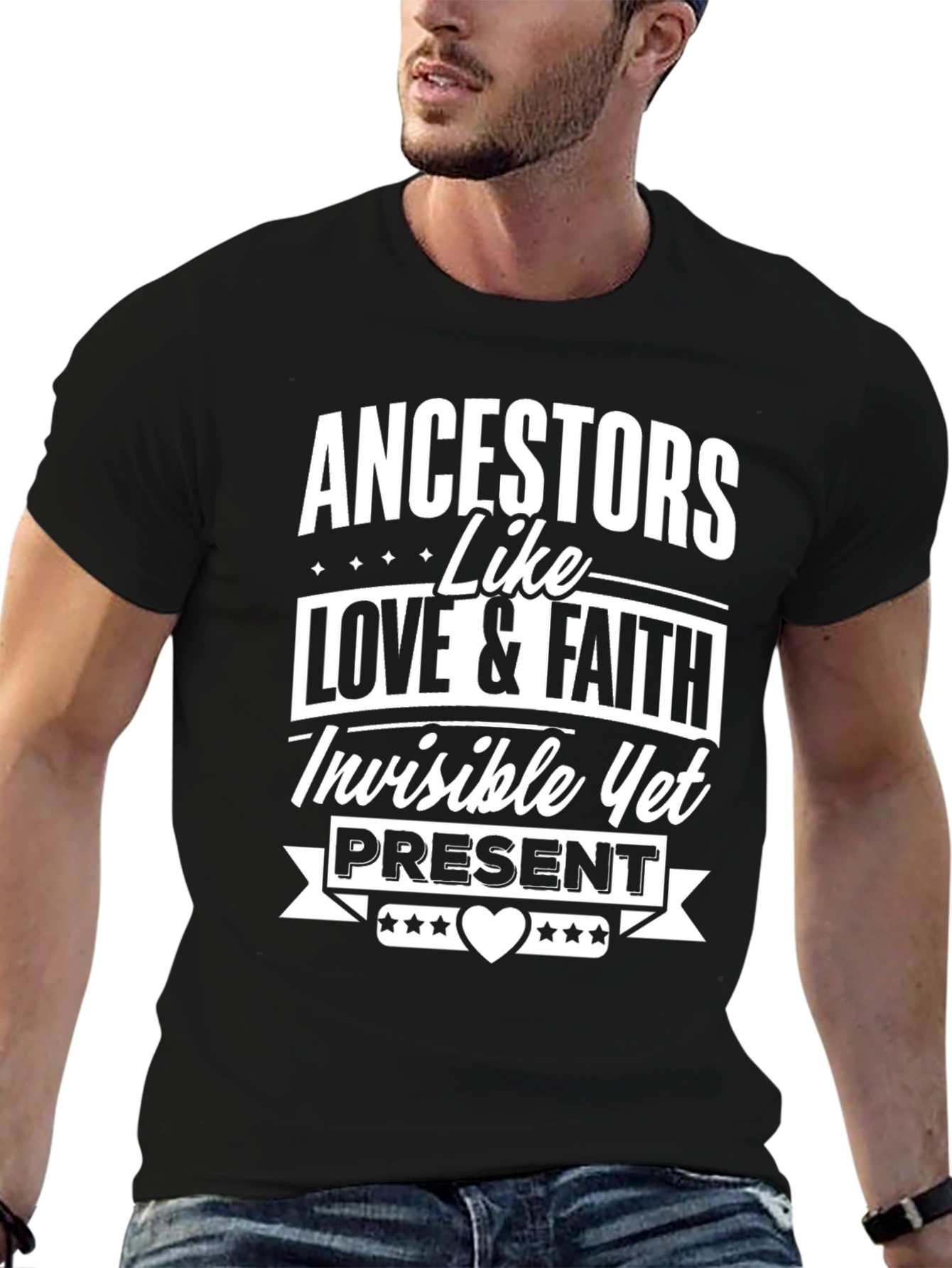 Ancestors Love & Faith Black Graphic T-Shirt
