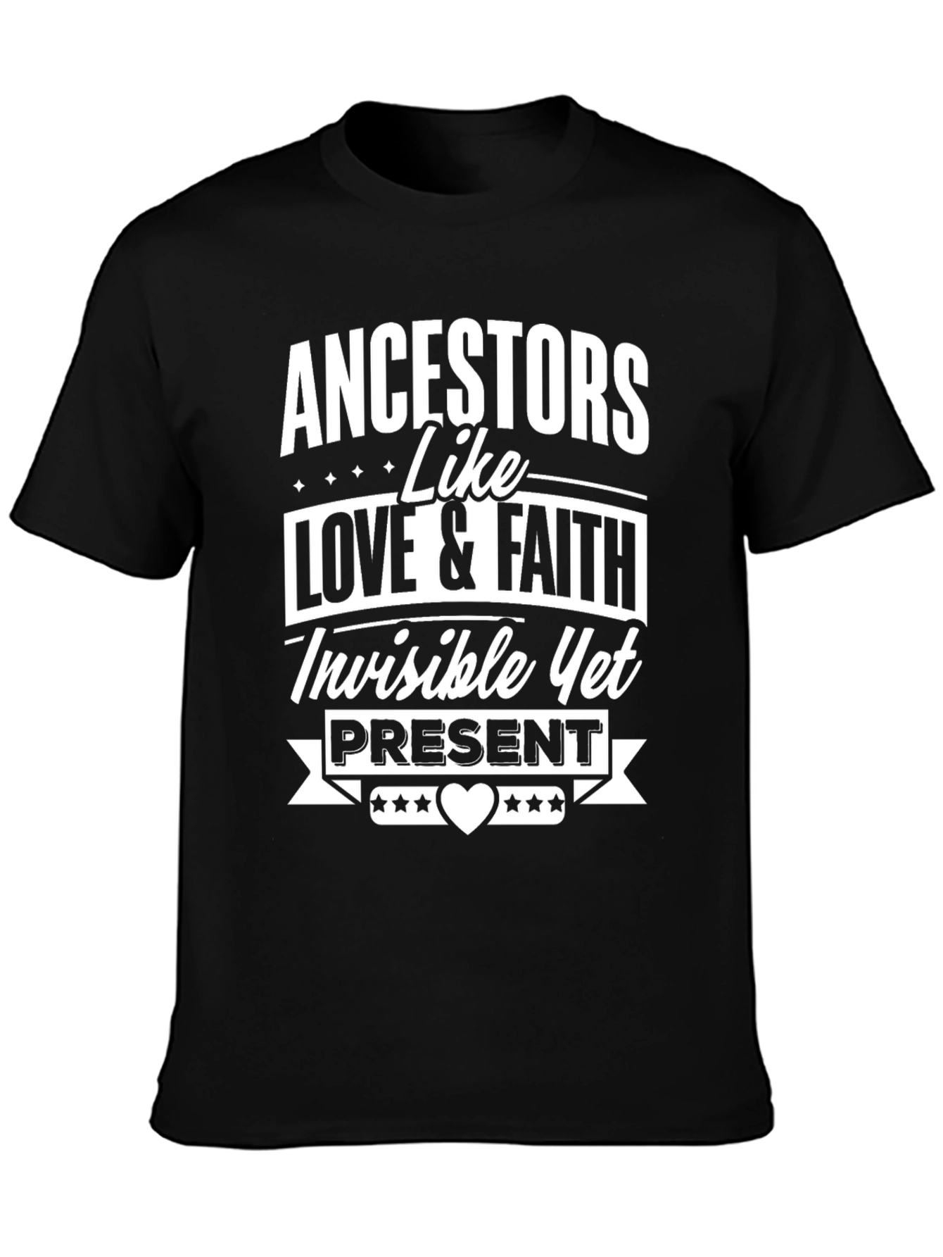 Ancestors Love & Faith Black Graphic T-Shirt