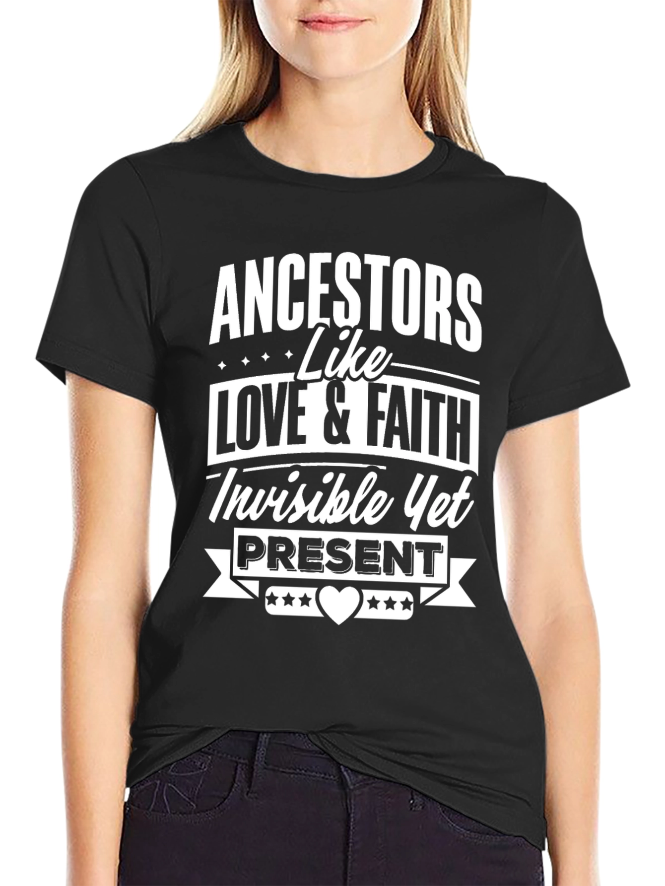 Ancestors Love & Faith Black Graphic T-Shirt