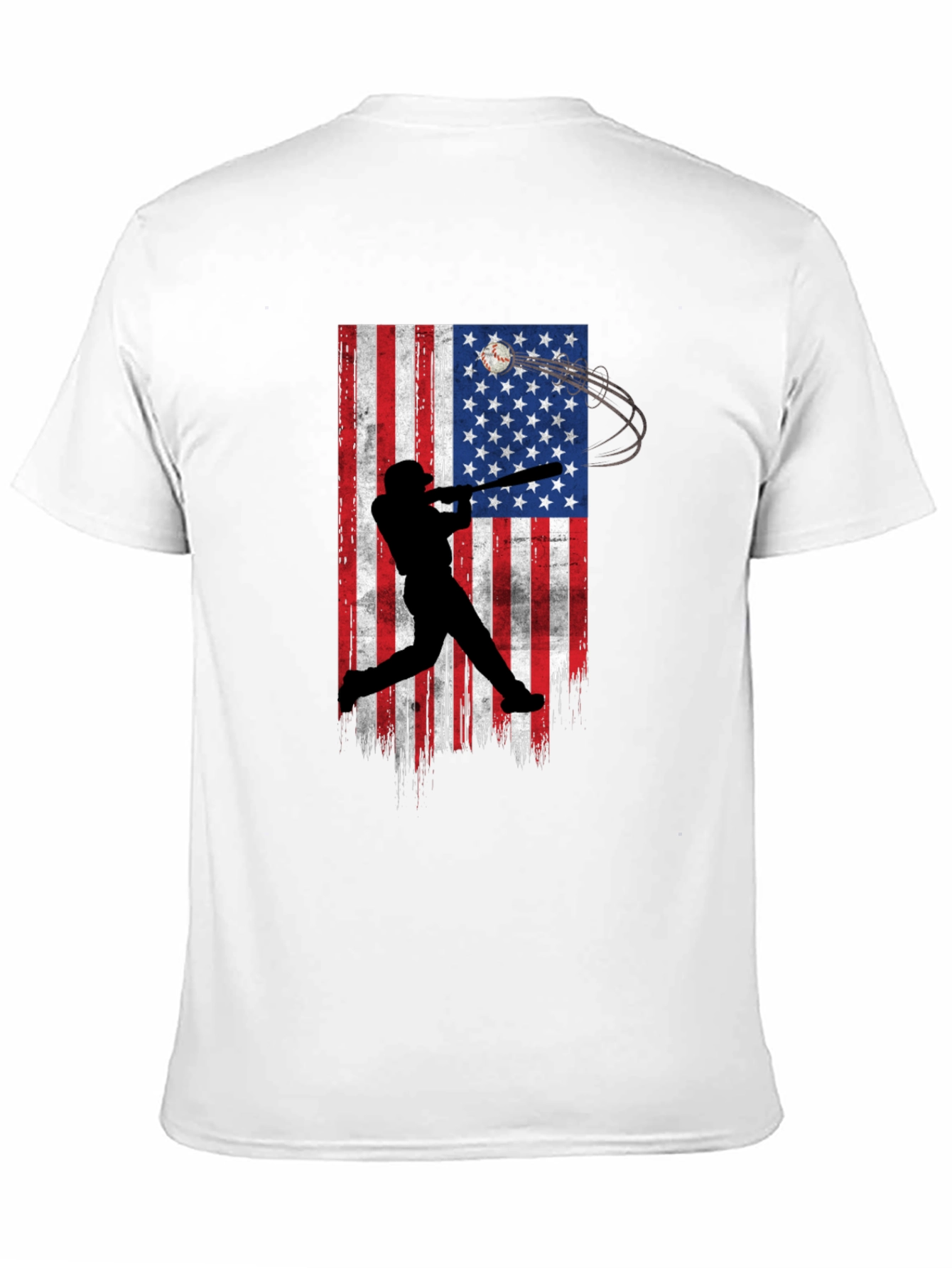 Baseball USA Flag Graphic Tee