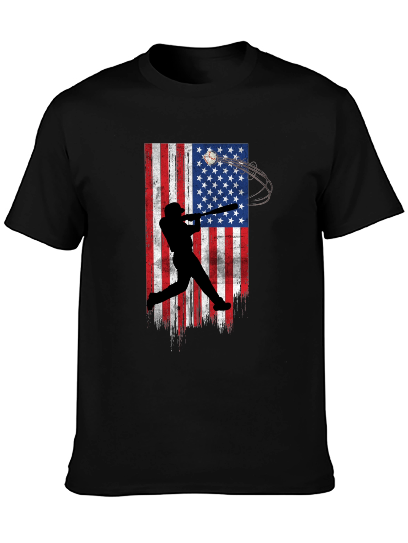 Baseball USA Flag Graphic Tee