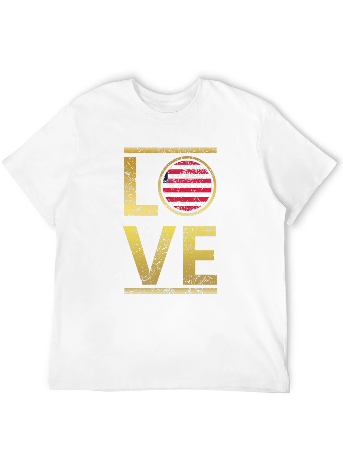 Love USA Flag Graphic T-Shirt - Patriotic Style