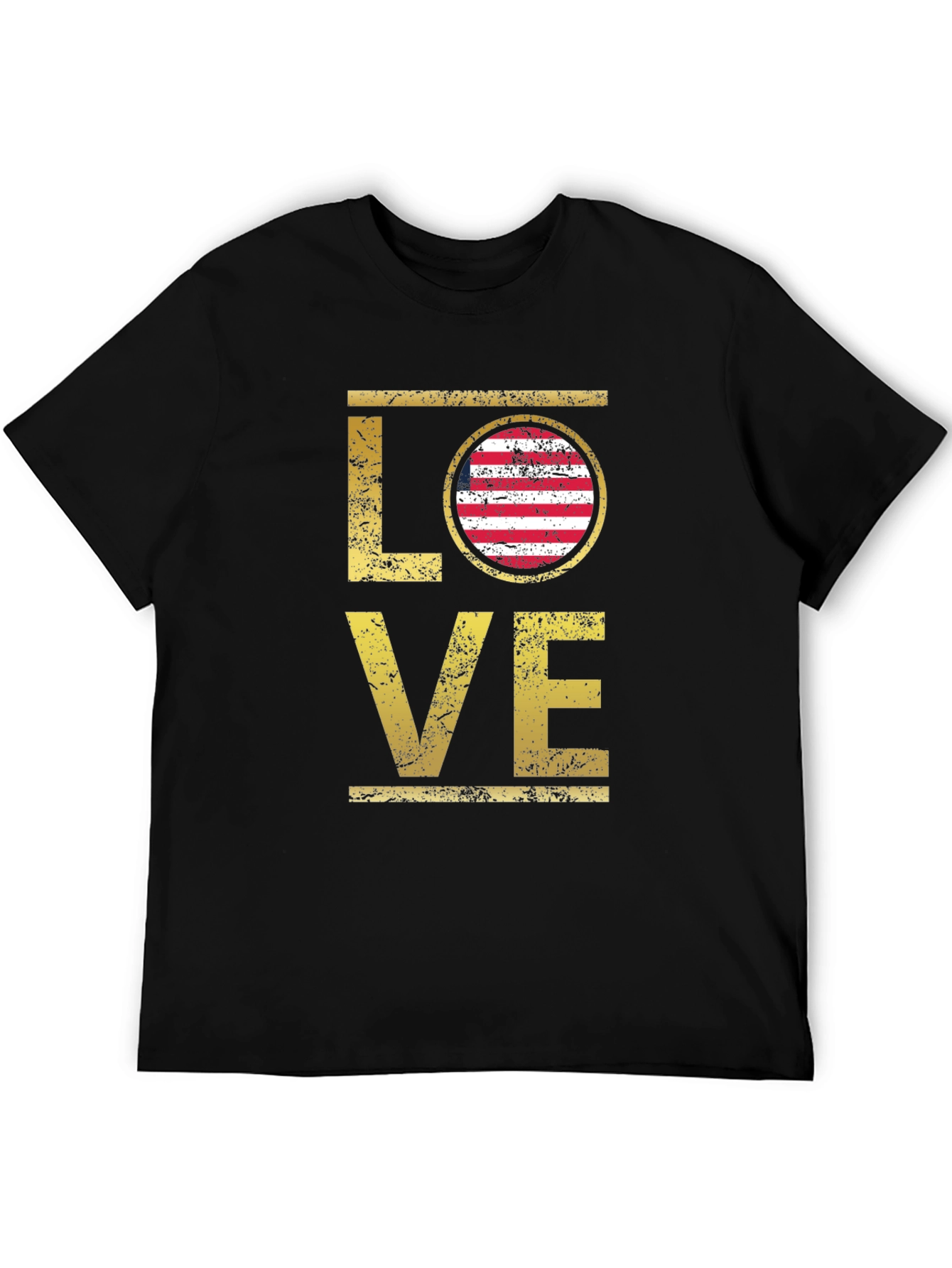 Love USA Flag Graphic T-Shirt - Patriotic Style
