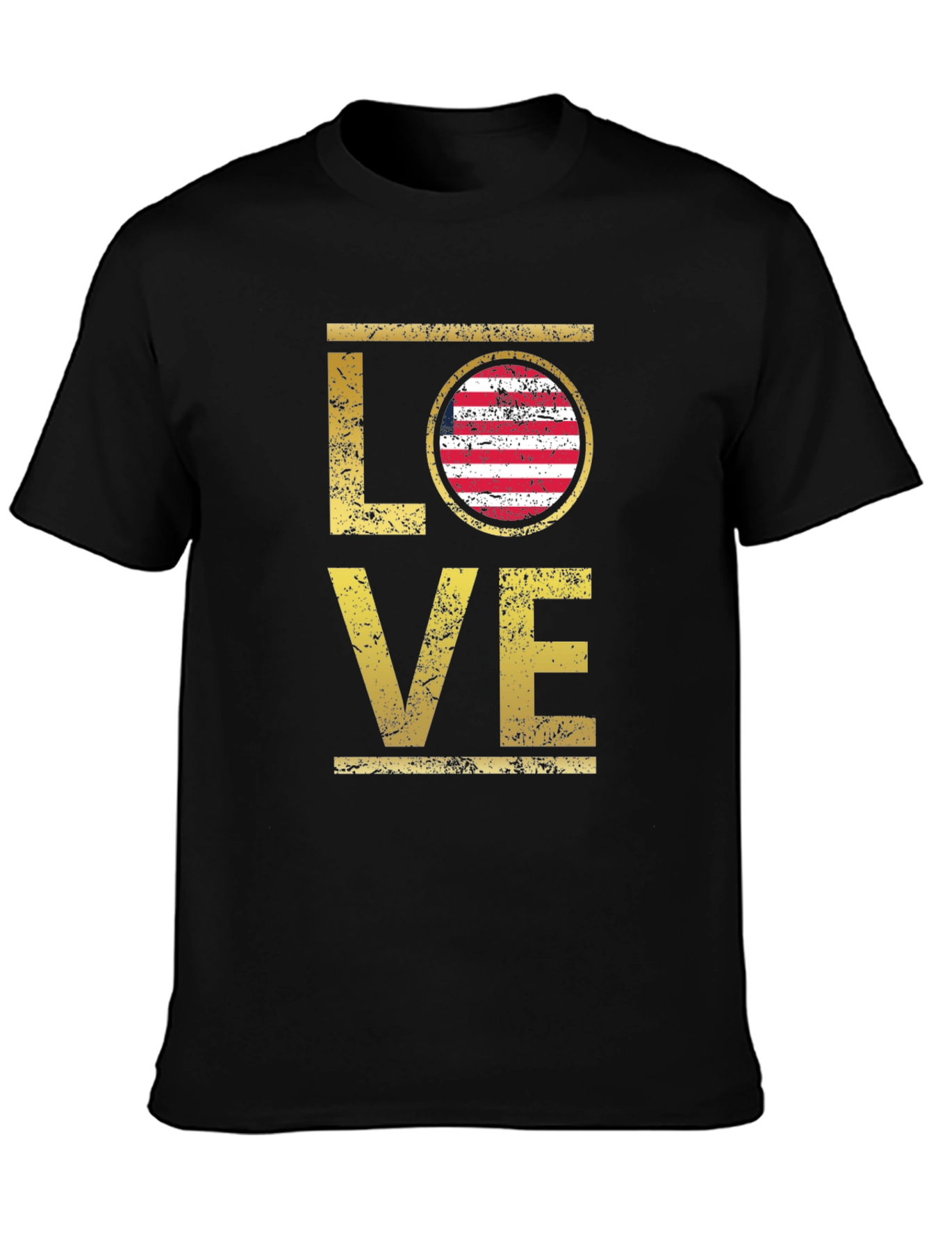 Love USA Flag Graphic T-Shirt - Patriotic Style