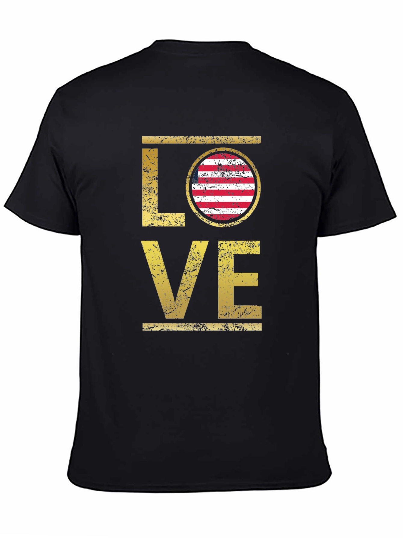 Love USA Flag Graphic T-Shirt - Patriotic Style