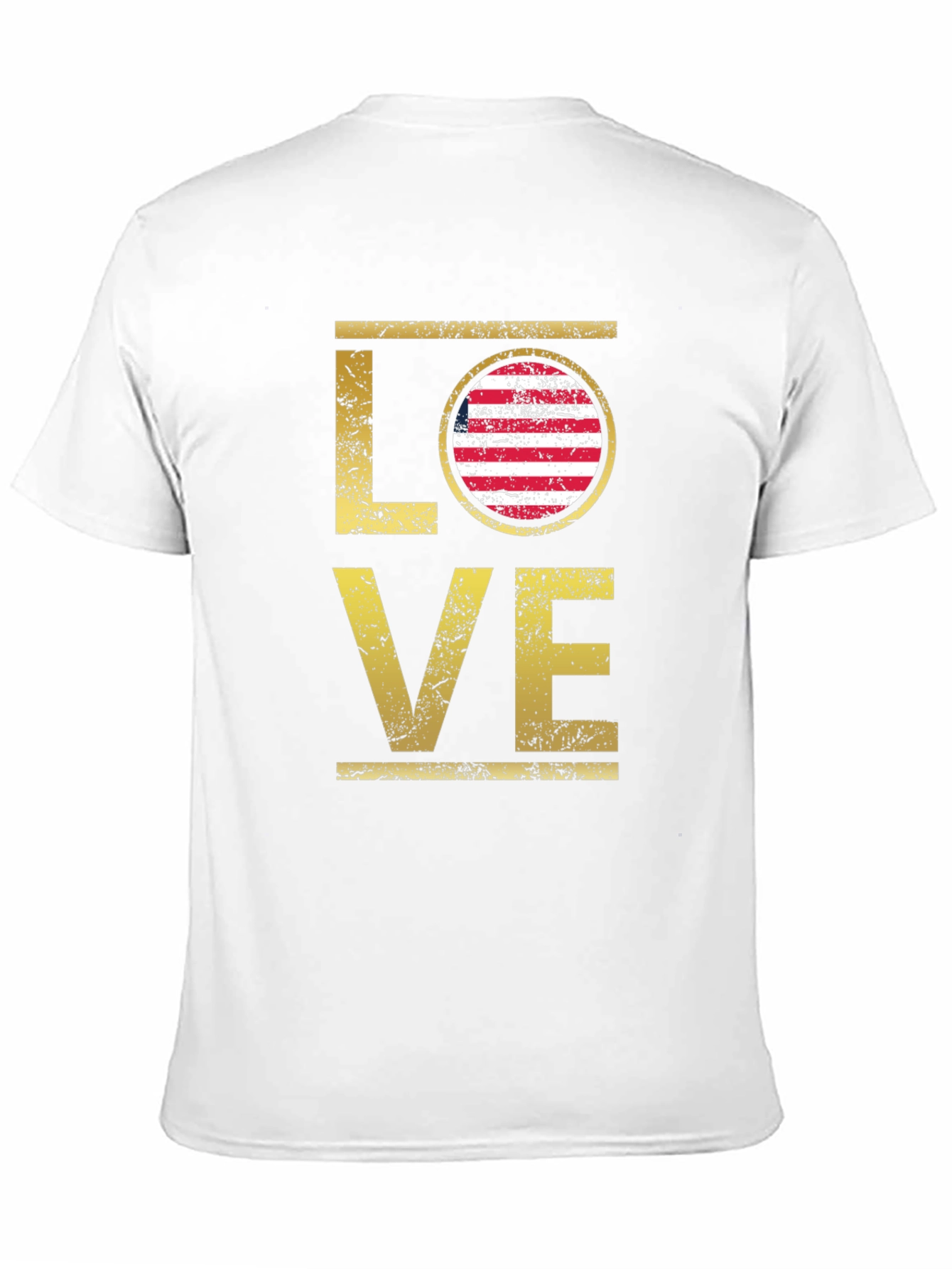 Love USA Flag Graphic T-Shirt - Patriotic Style