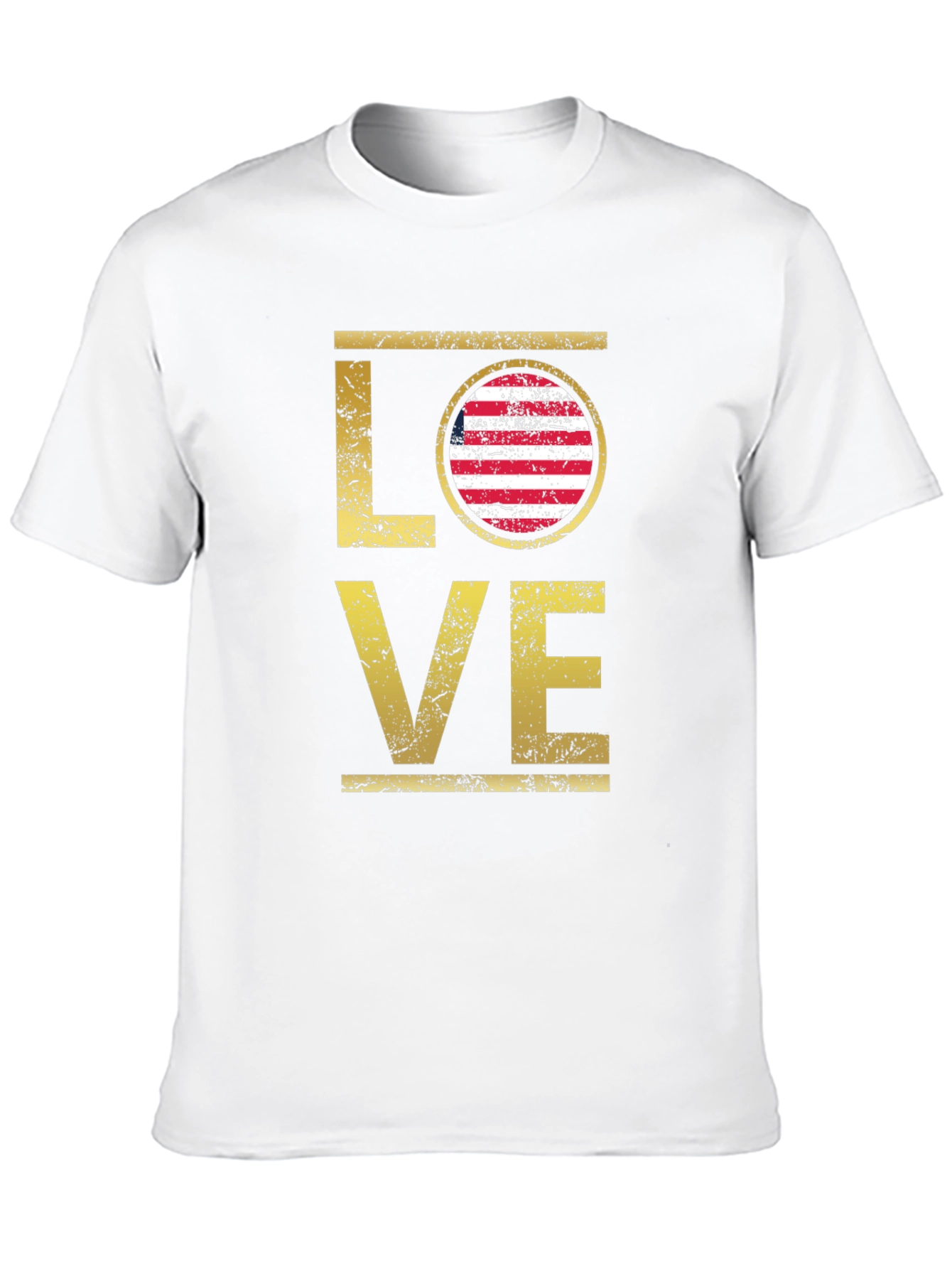 Love USA Flag Graphic T-Shirt - Patriotic Style