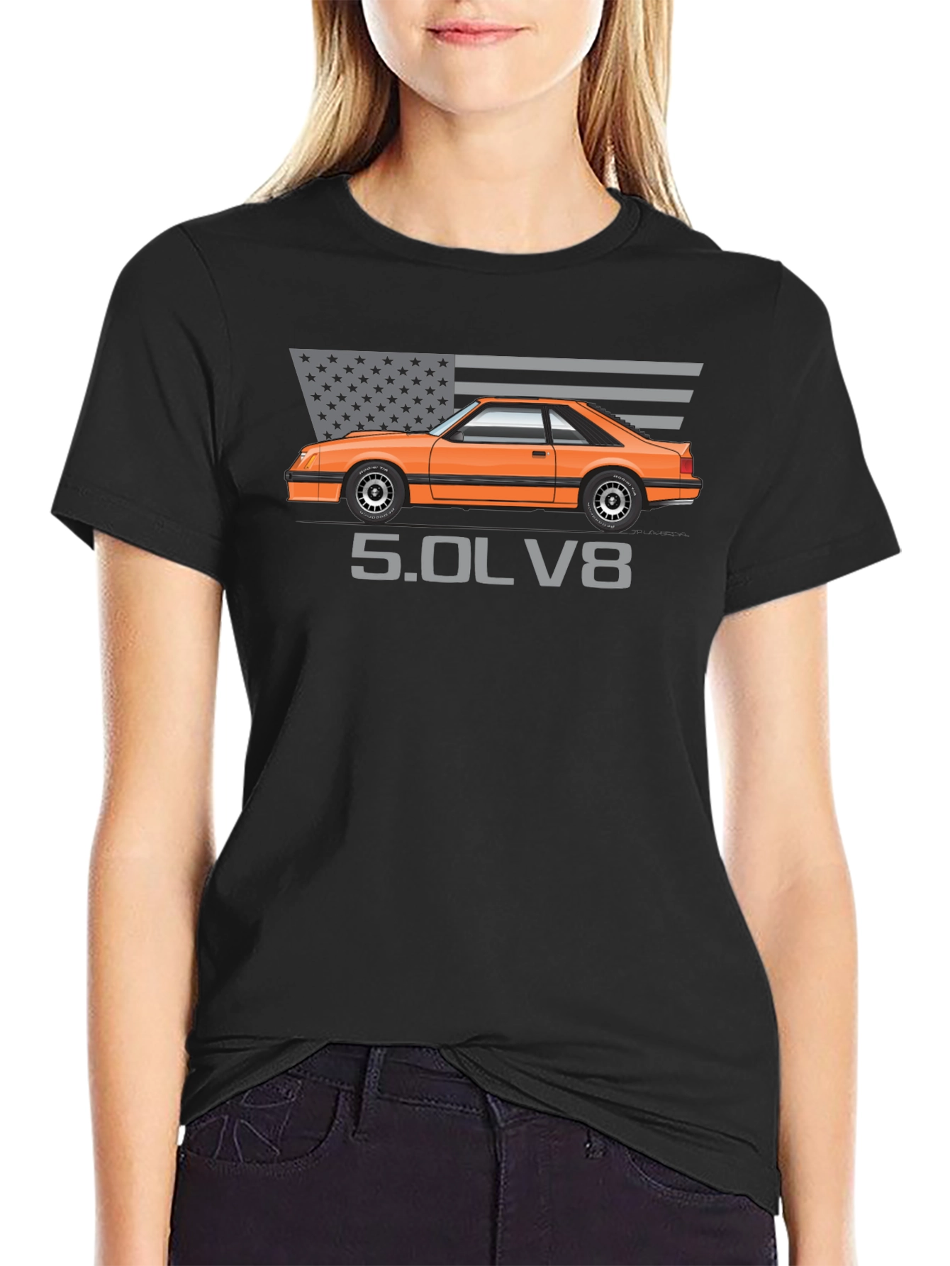 5.0L V8 American Classic Car T-Shirt