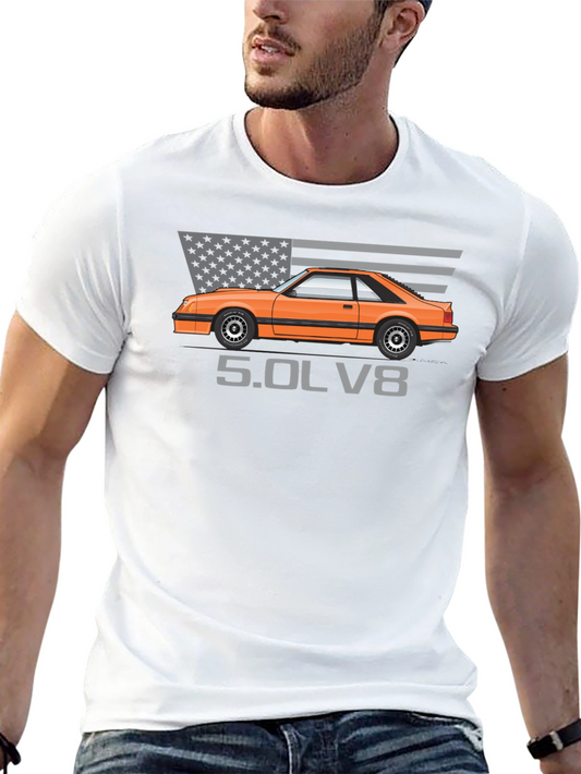 5.0L V8 American Classic Car T-Shirt