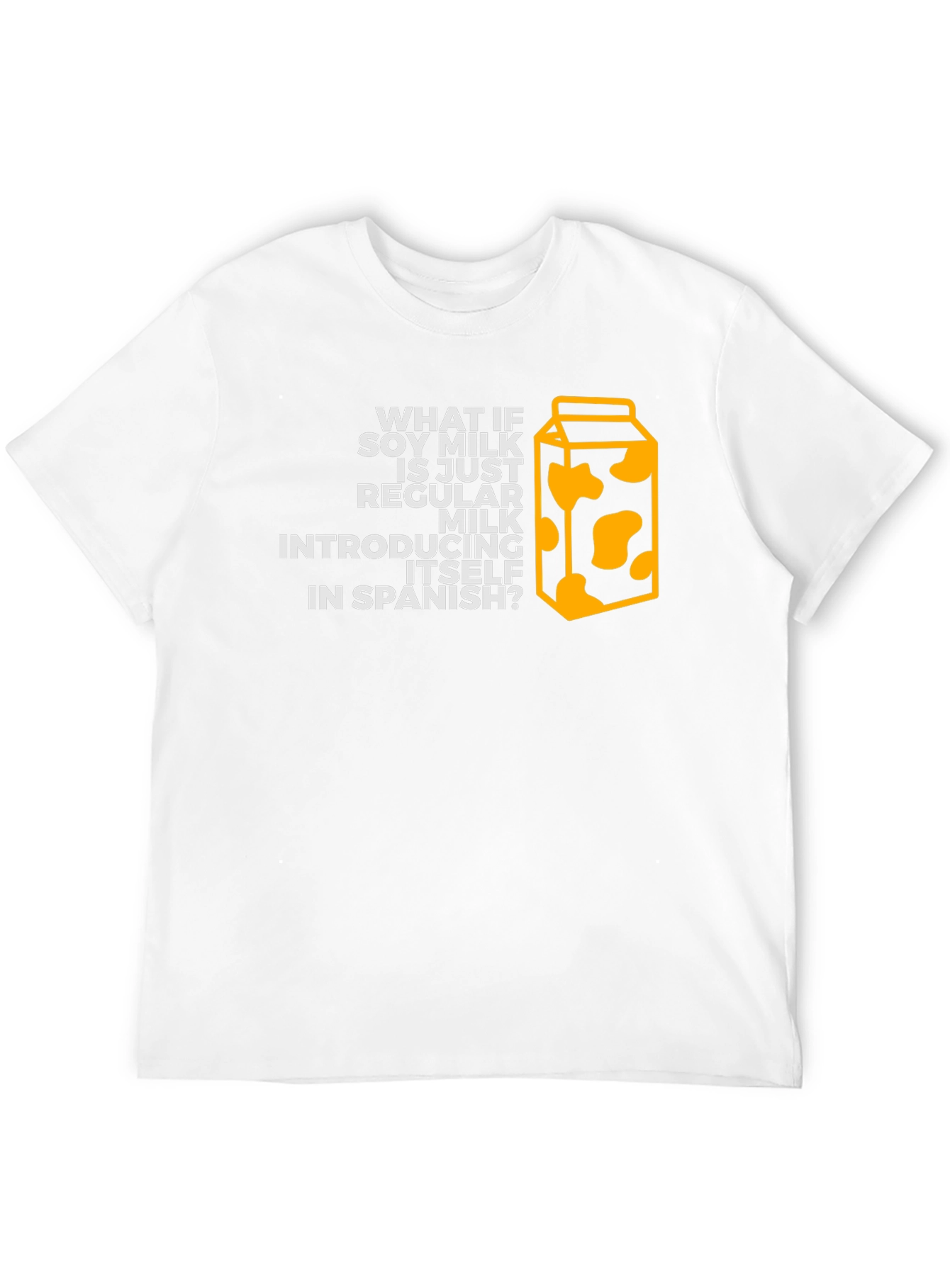 Soy Milk Spanish Joke Black T-Shirt