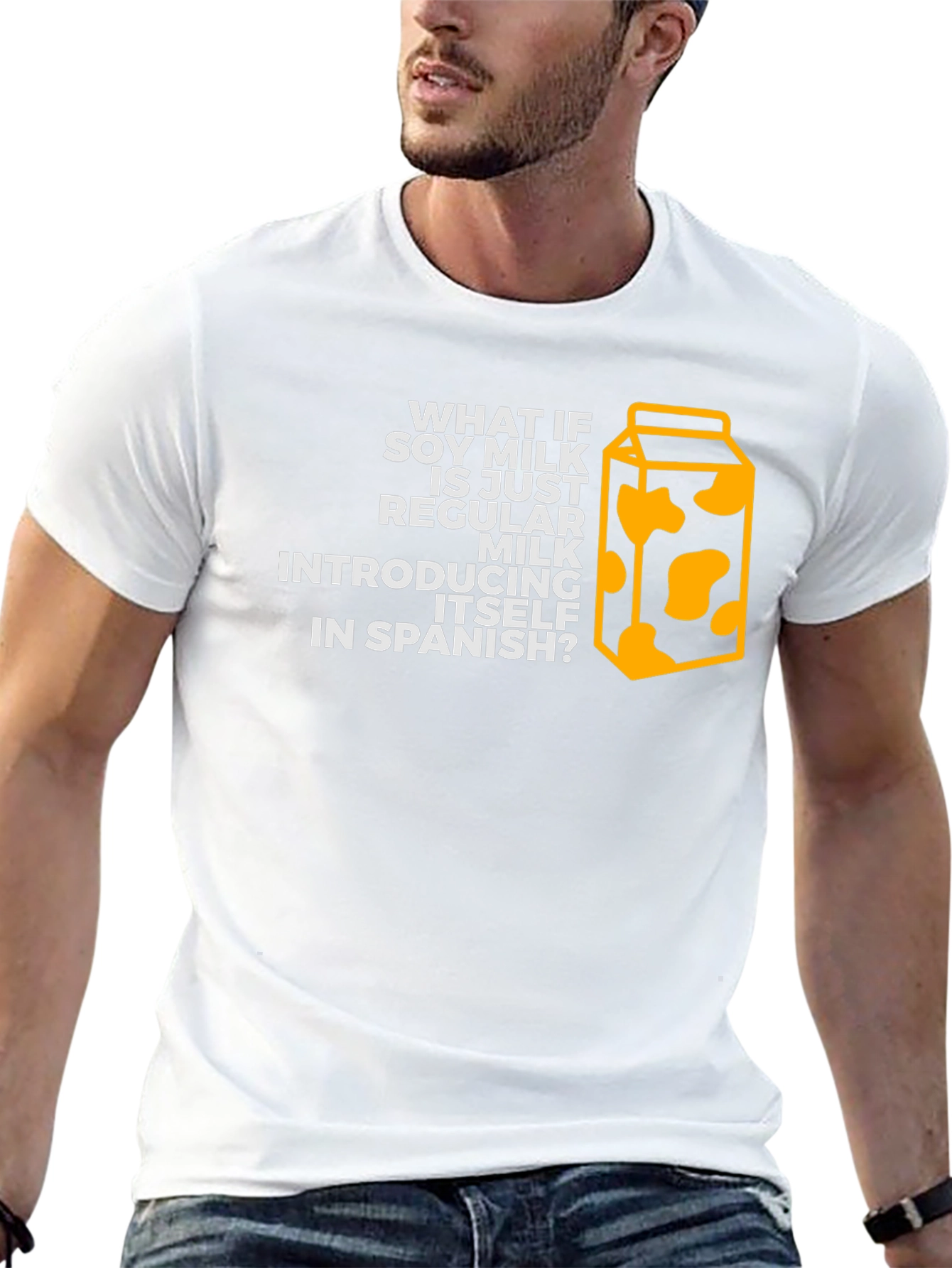 Soy Milk Spanish Joke Black T-Shirt