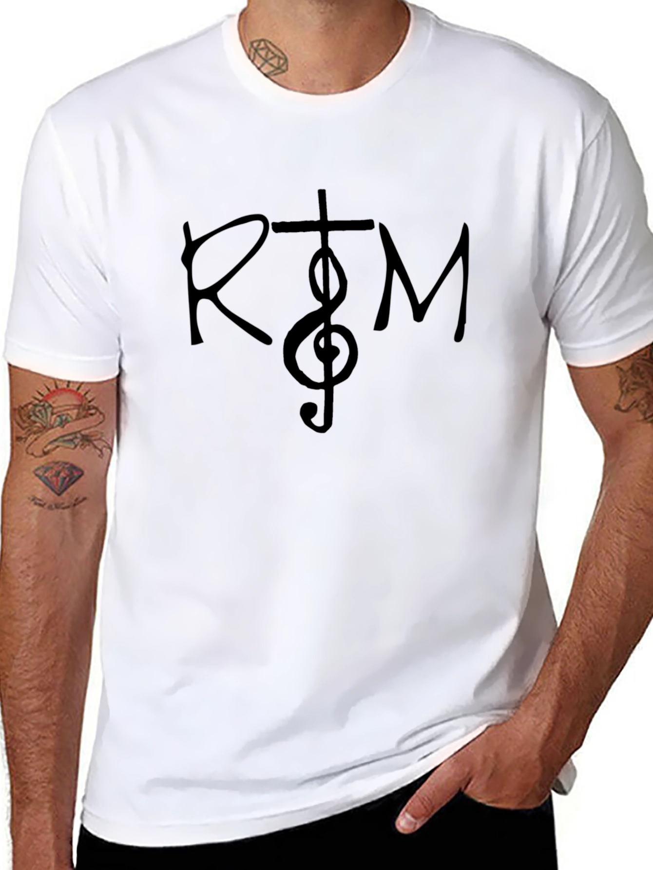 RTM Music Symbol Graphic Tee - Black