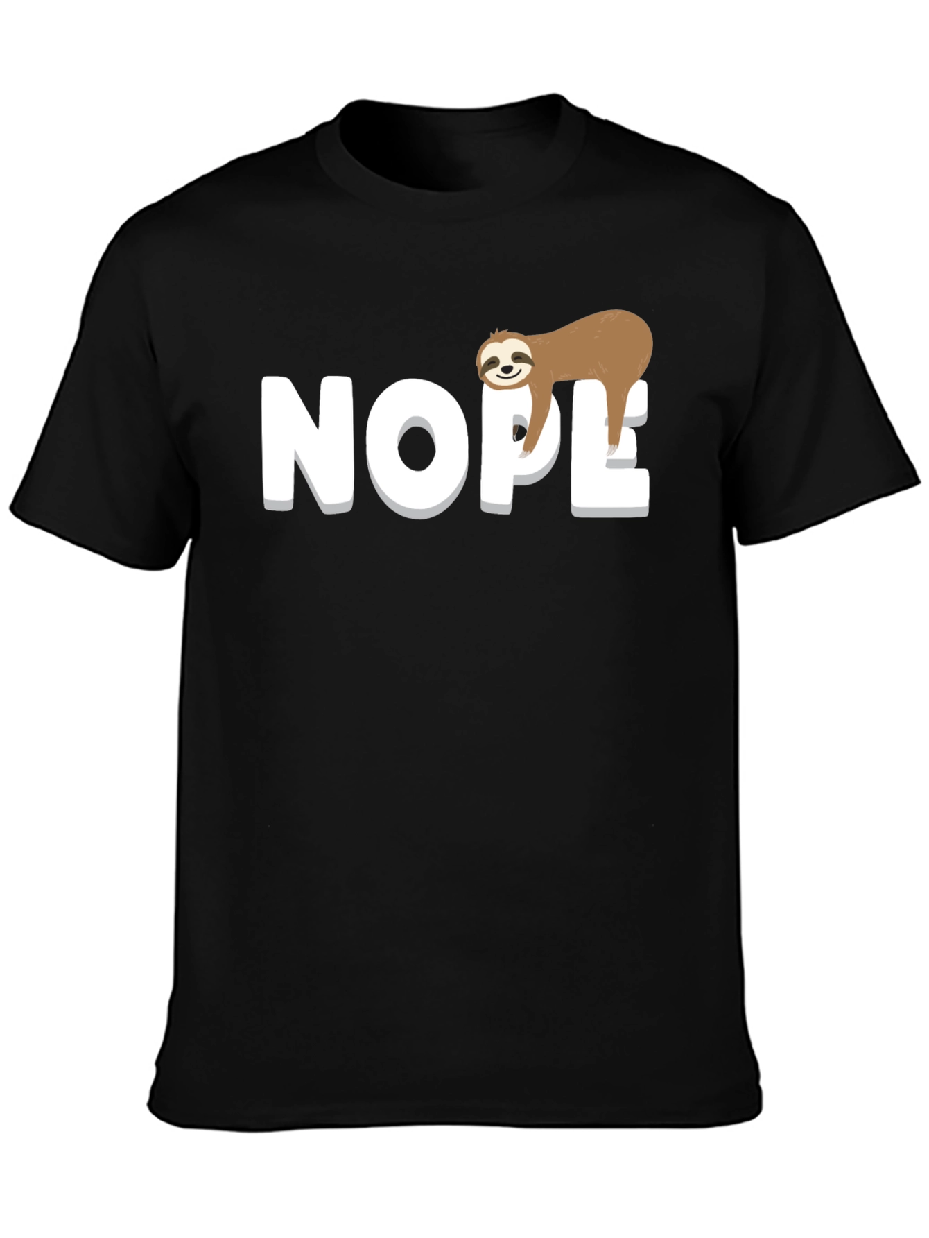 Nope Sloth Graphic Tee - Relaxed Fit