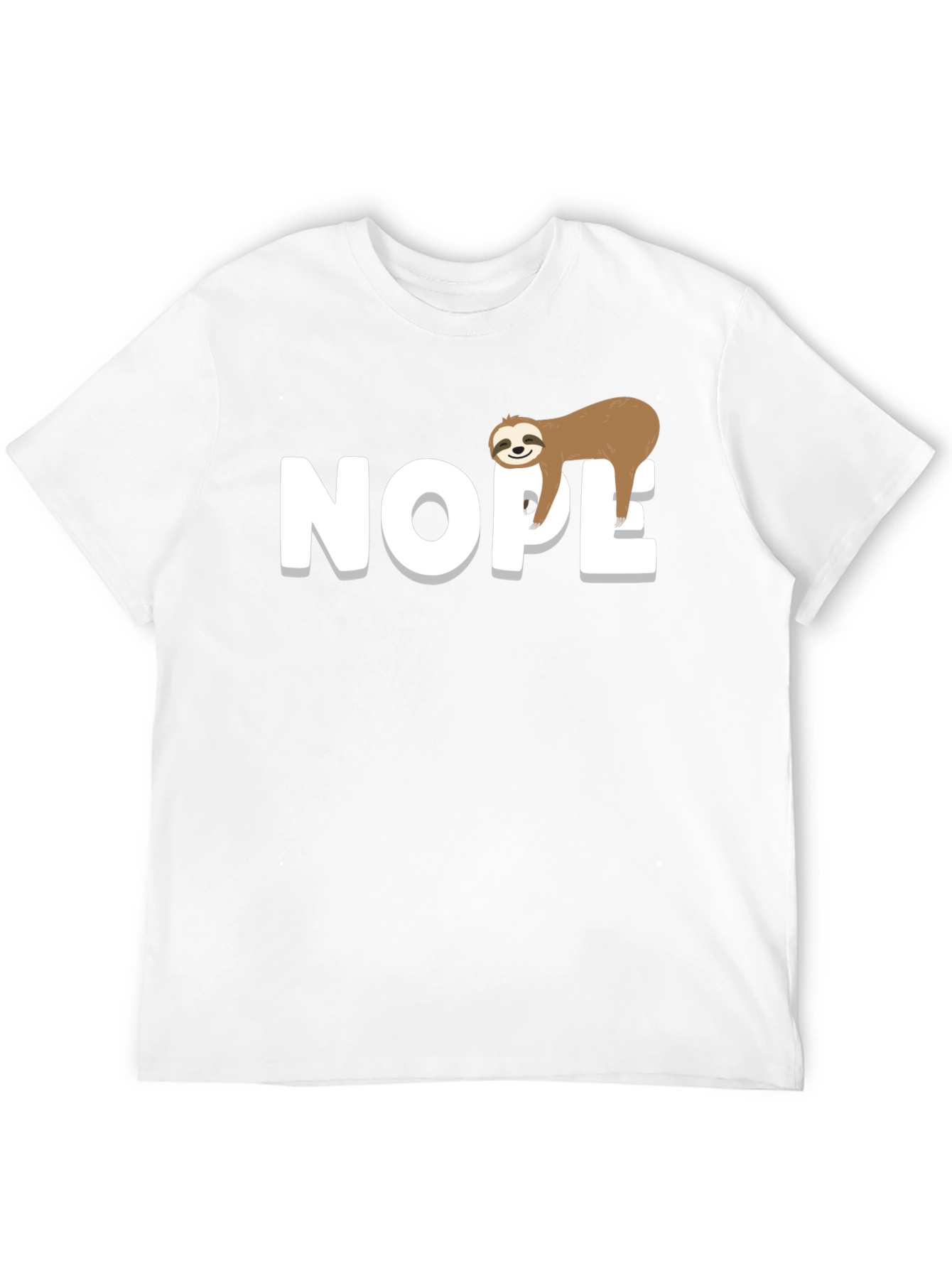 Nope Sloth Graphic Tee - Relaxed Fit