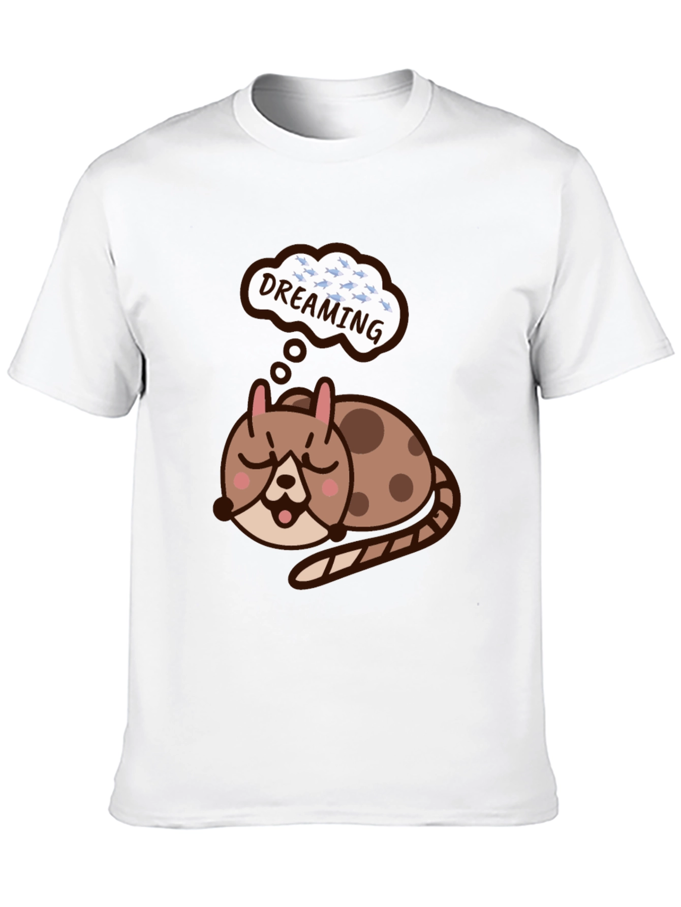 Dreaming Cat T-Shirt - Cute Graphic Tee