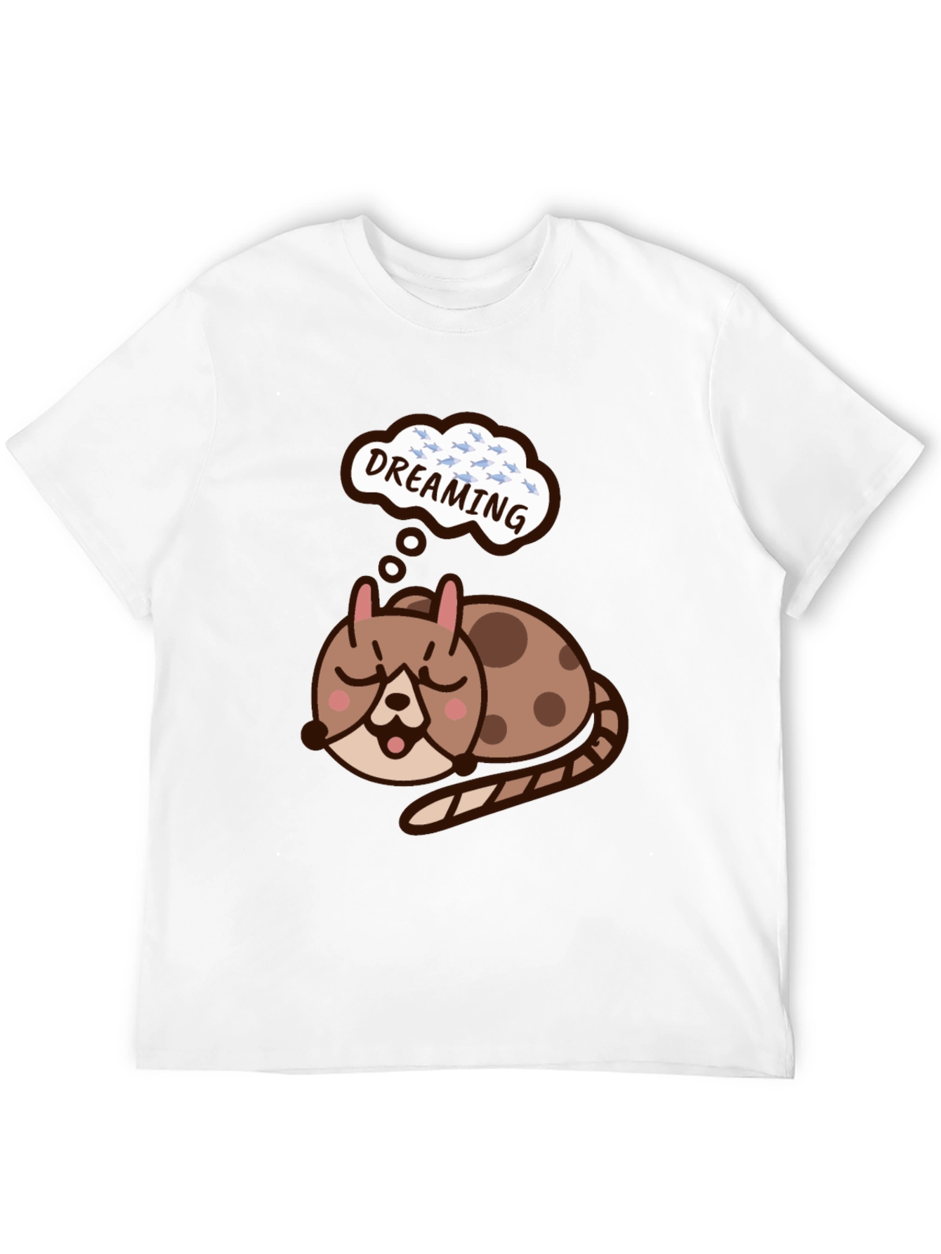 Dreaming Cat T-Shirt - Cute Graphic Tee