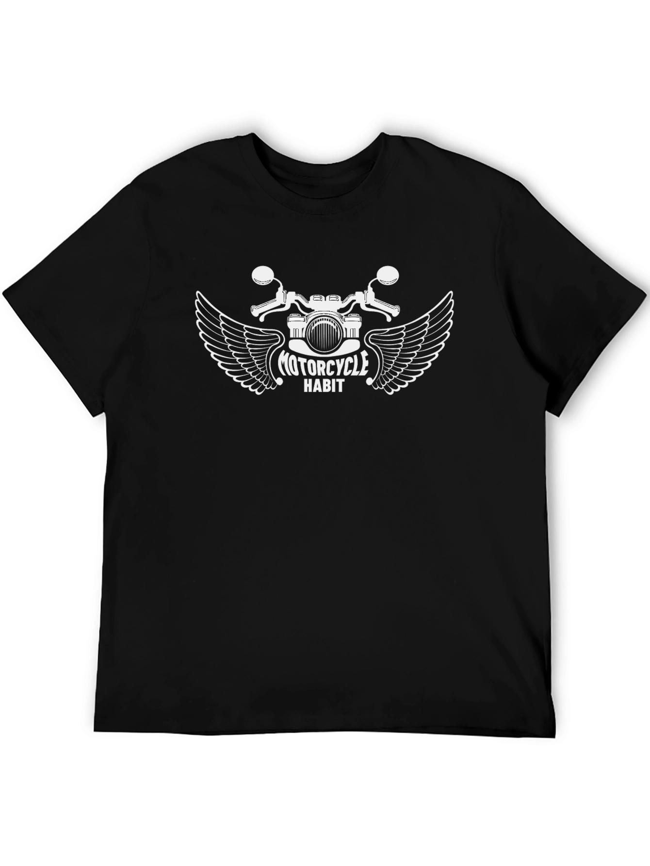 Motorcycle Habit Black Graphic T-Shirt