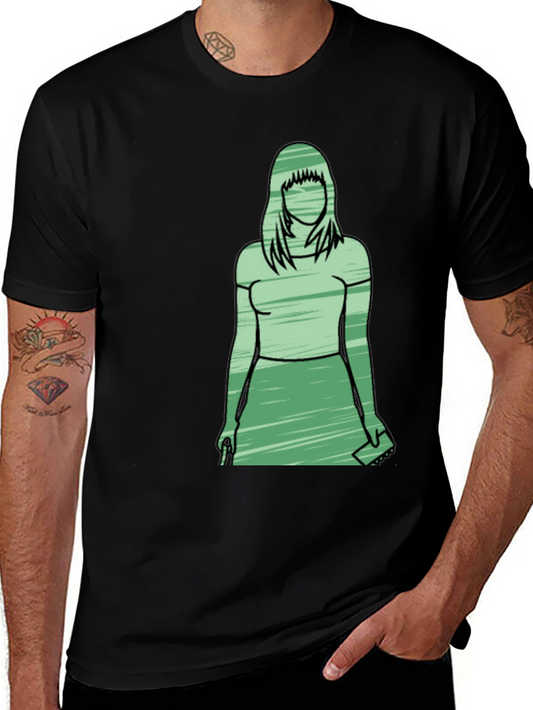 Silhouette Woman Graphic T-Shirt - Trendy Casual Wear
