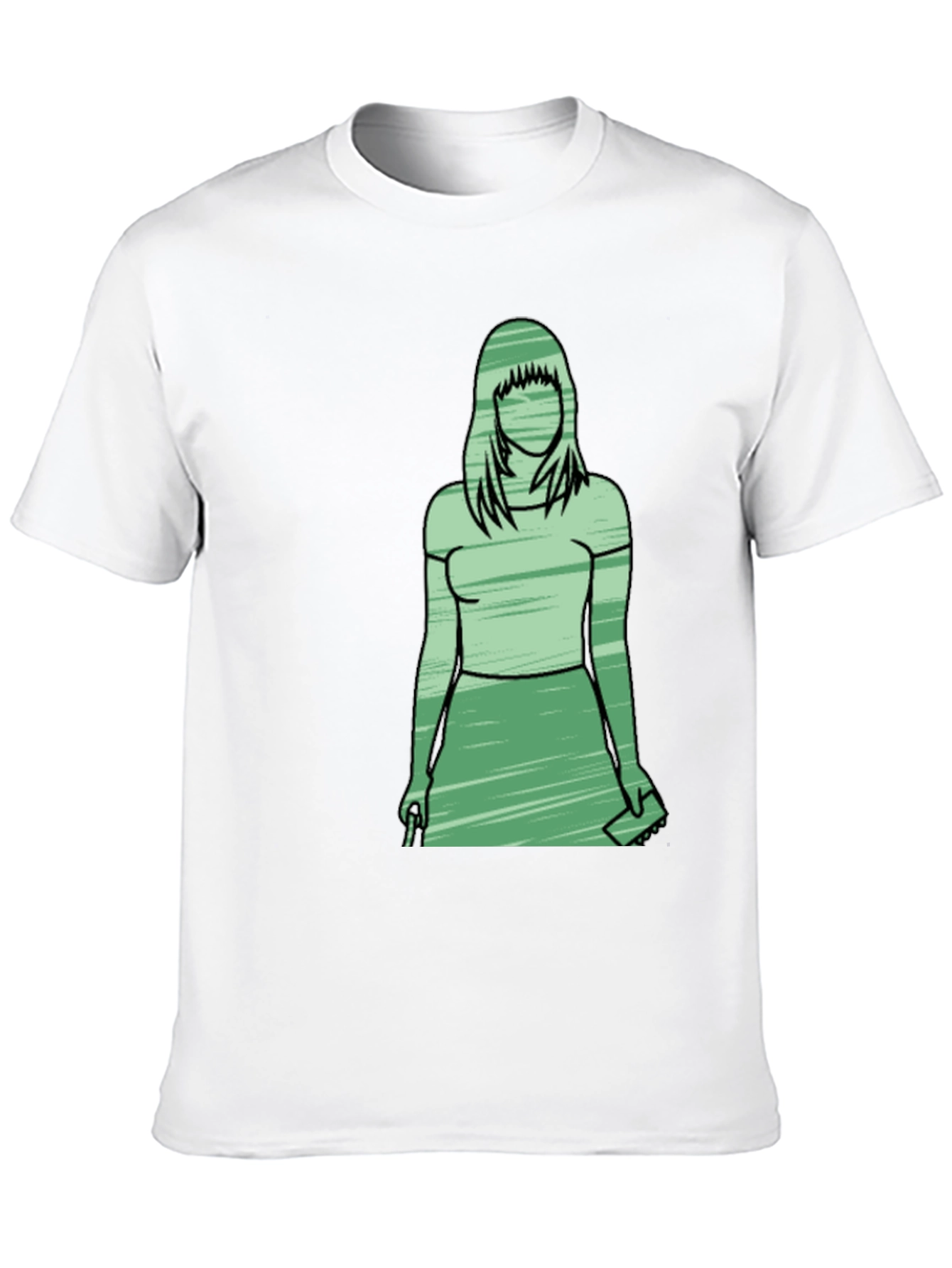 Silhouette Woman Graphic T-Shirt - Trendy Casual Wear
