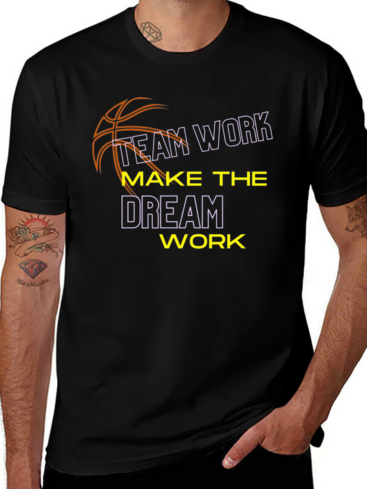 Teamwork Basketball Graphic T-Shirt - Black