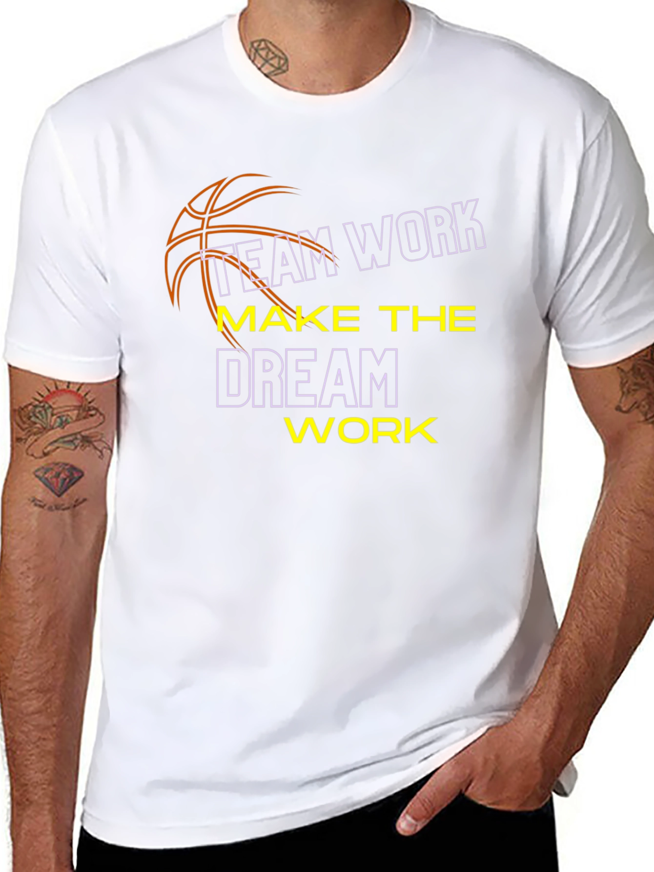 Teamwork Basketball Graphic T-Shirt - Black