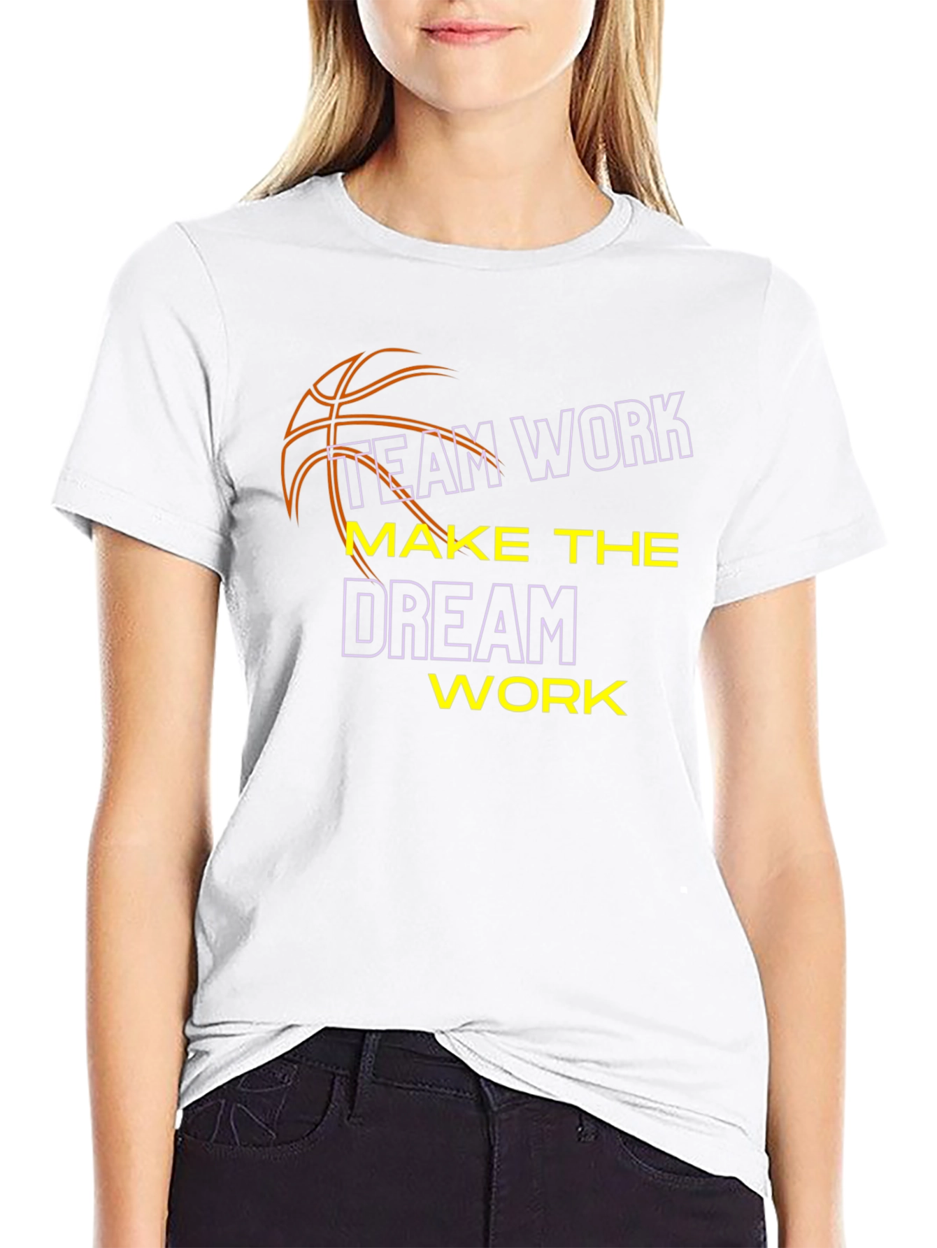 Teamwork Basketball Graphic T-Shirt - Black