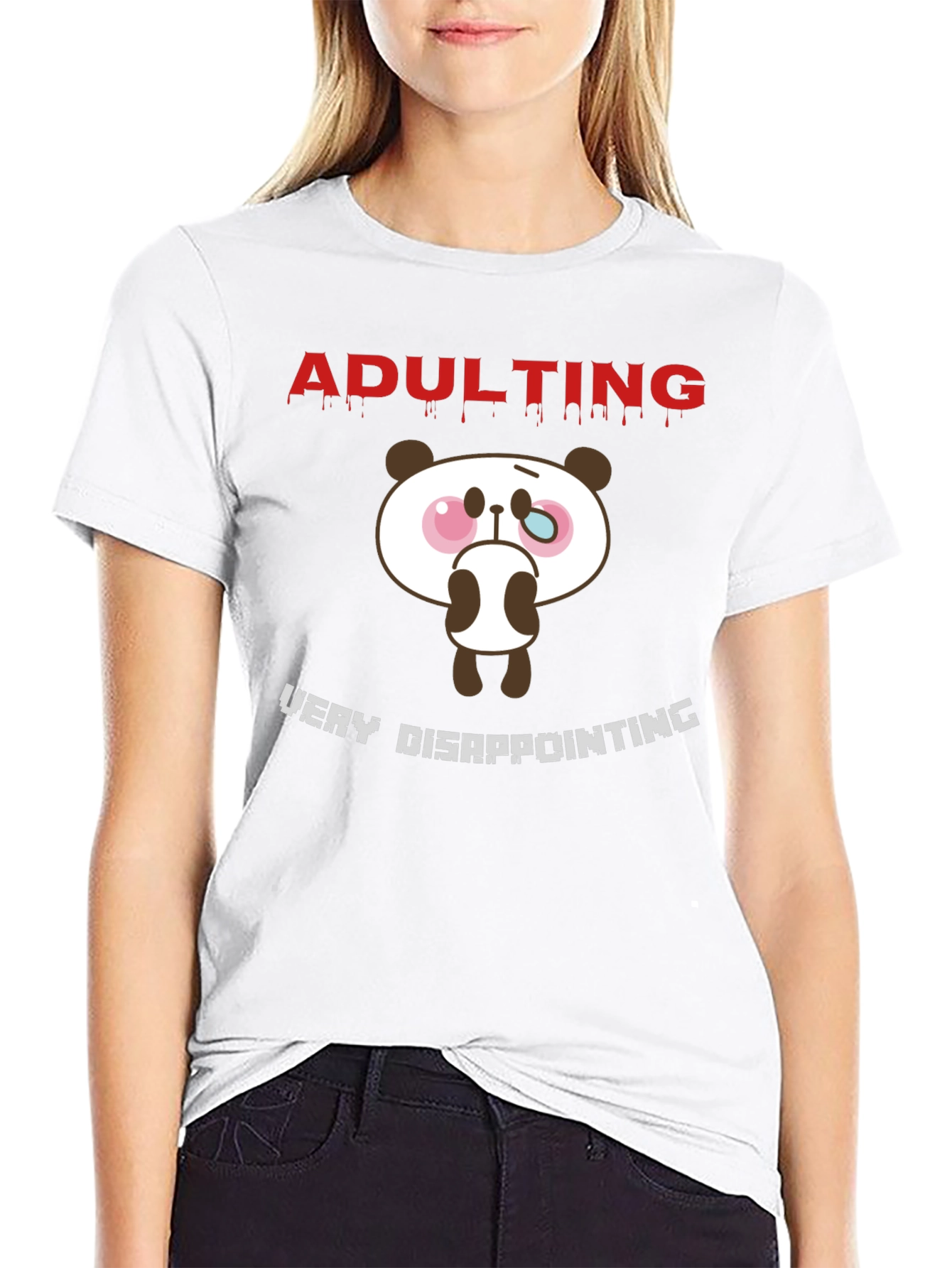 Adulting Disappointing Panda Graphic Tee