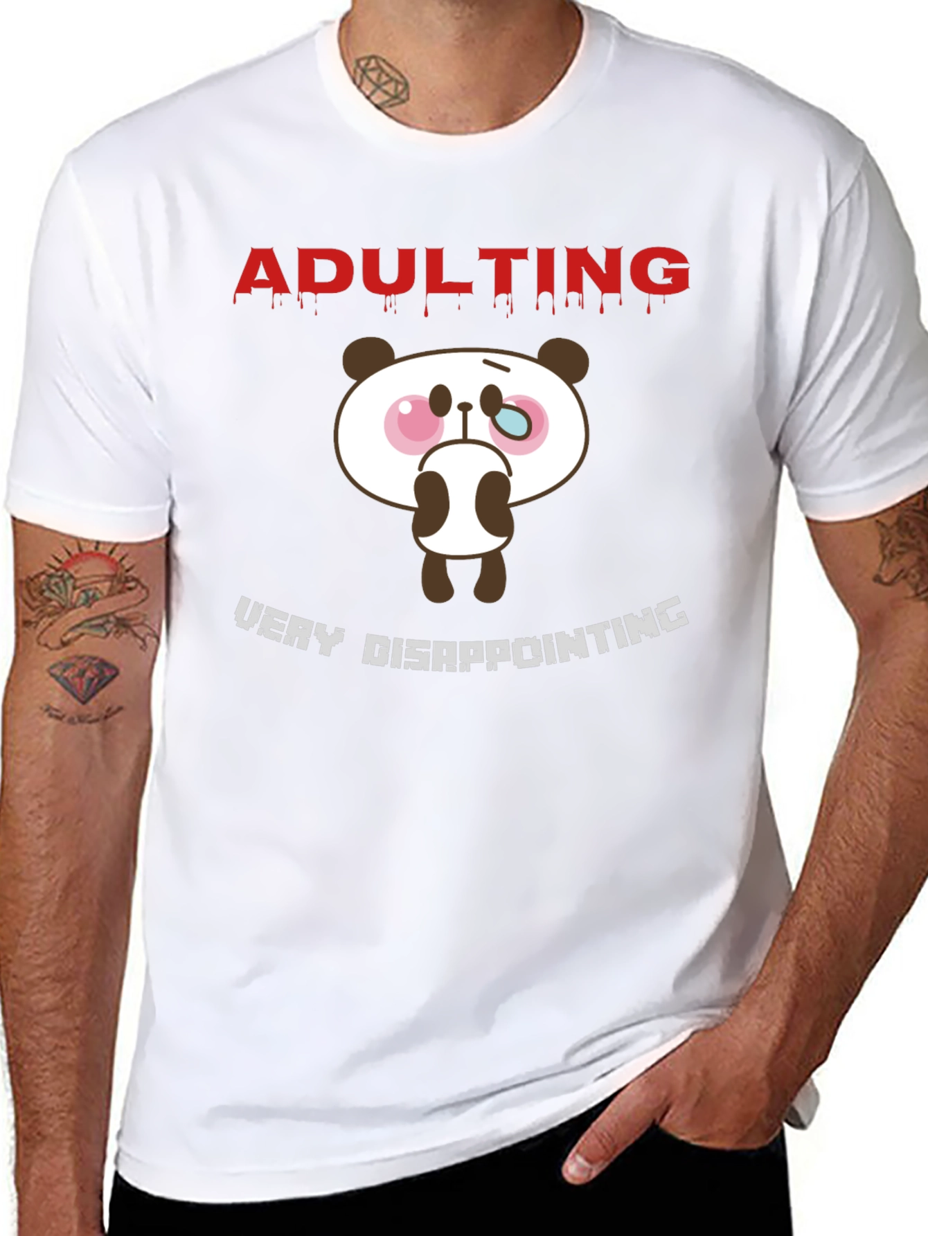 Adulting Disappointing Panda Graphic Tee