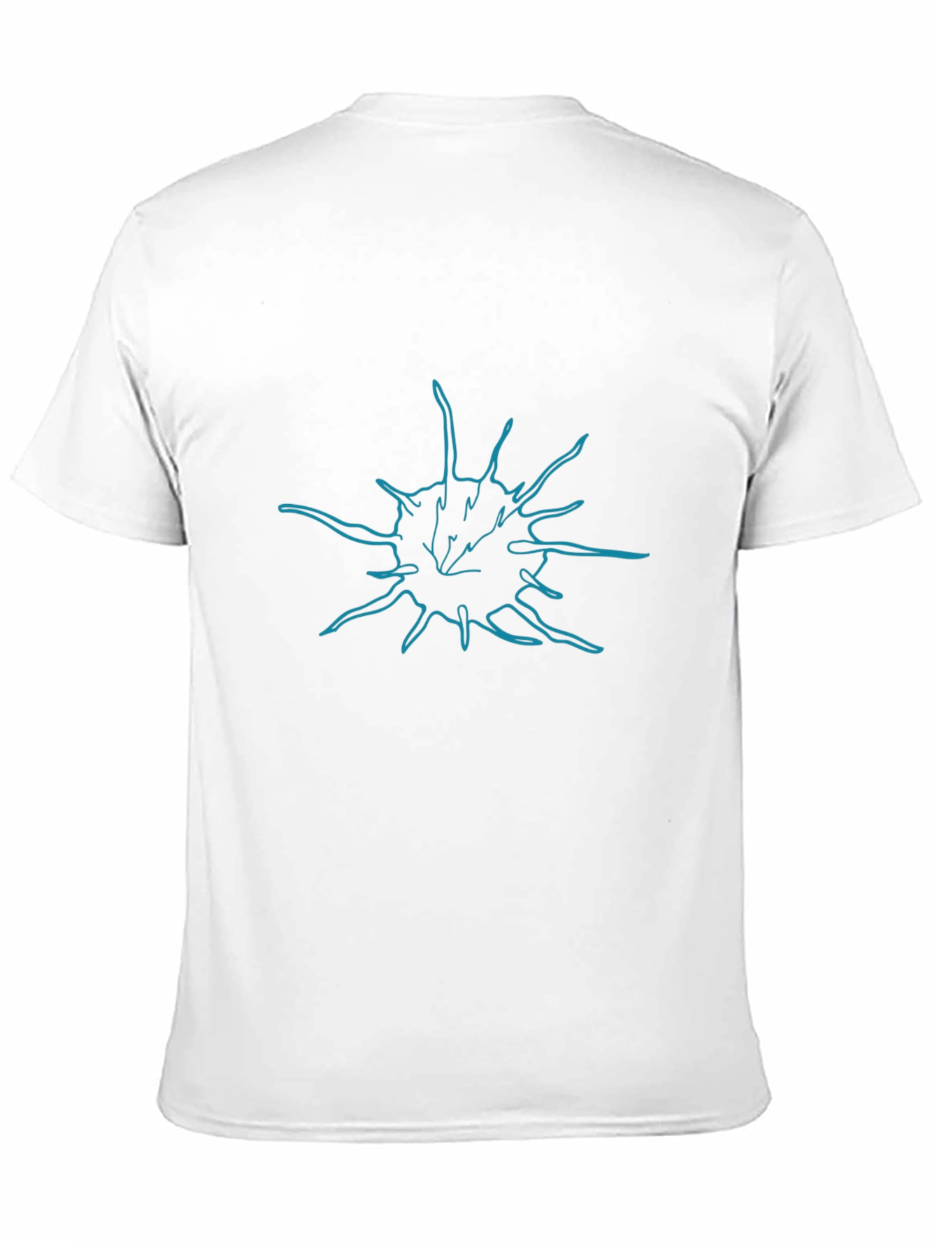 Abstract Burst Tee - Black Cotton Blend Casual Wear